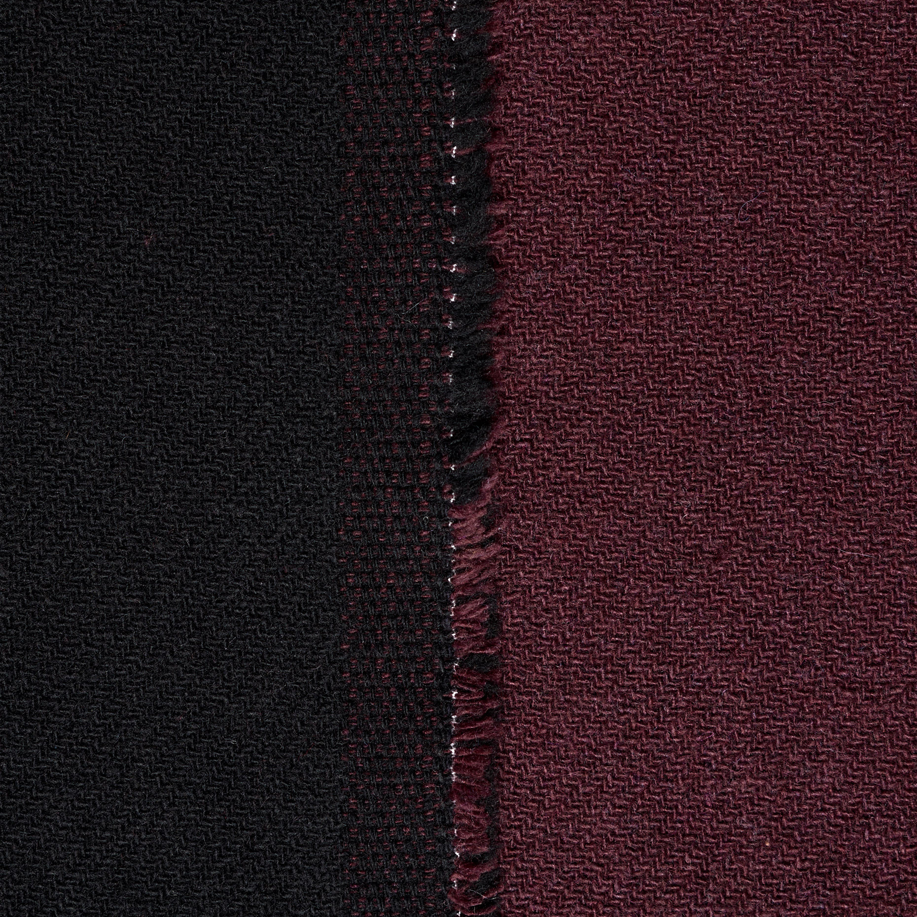 DOUBLE, TWILL, WOOL BLEND, RAVEN BLACK&CHOCOLATE TRUFFLE (F000044193) - Texture