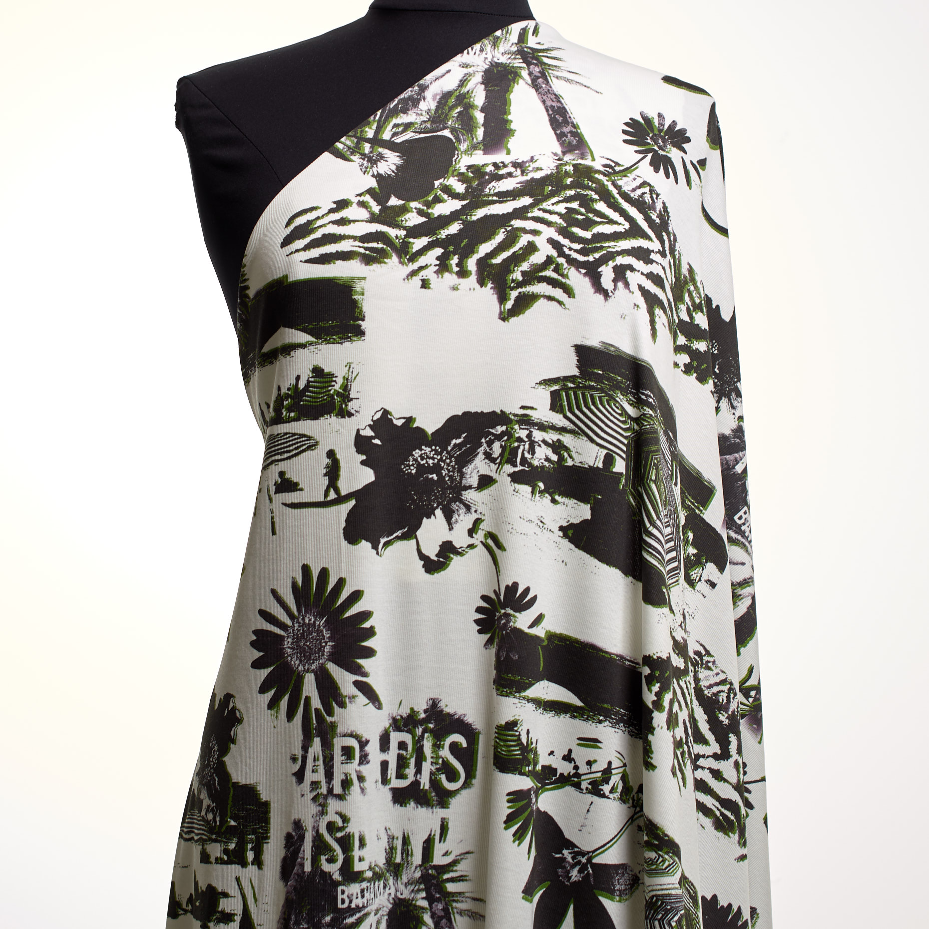 Трикотажная Резинка, Хлопок, Принт, Ivory&Artichoke (F000042744) - Манекен