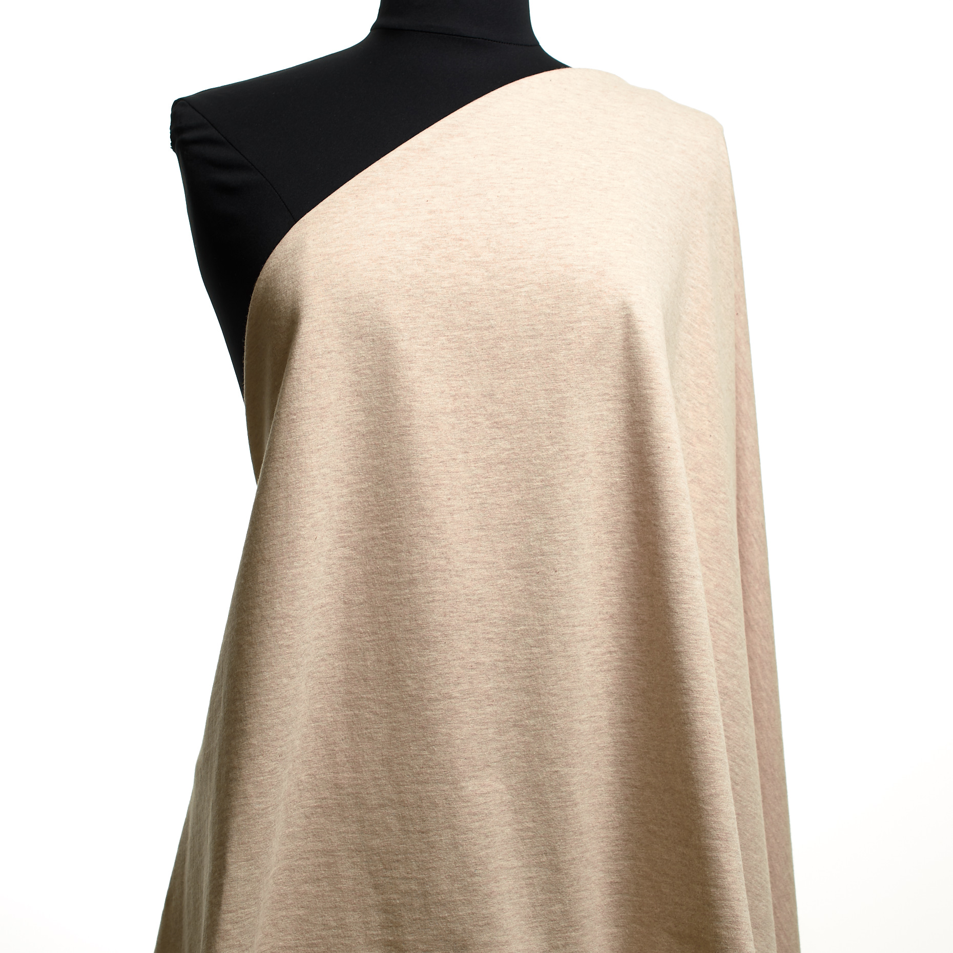 SINGLE JERSEY, COTTON, VIRGIN WOOL, CREME BRÛLÉE (F000046551) - Mannequin