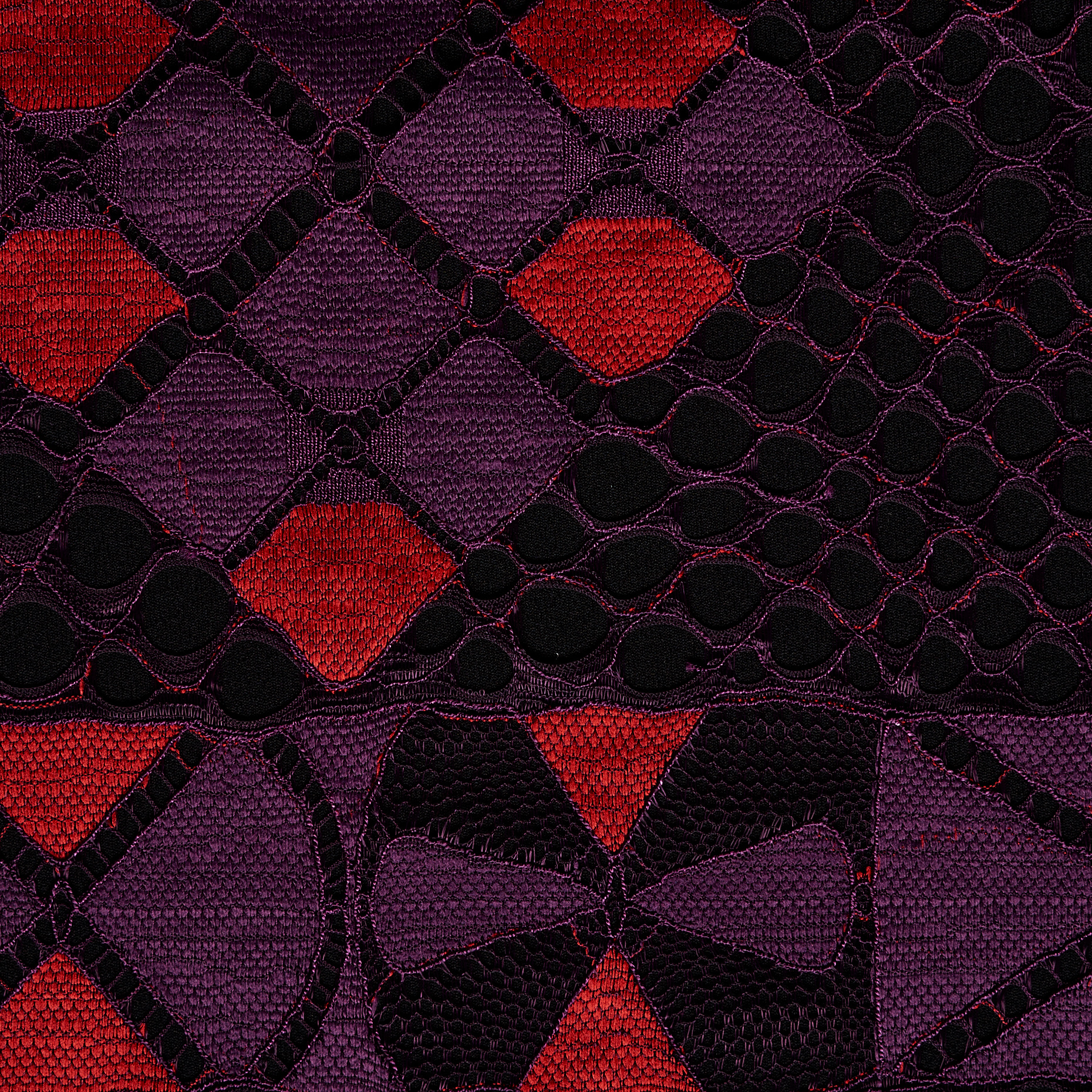 Dentelle, Plum&Adrenaline Rush (F000045560) - Tissage