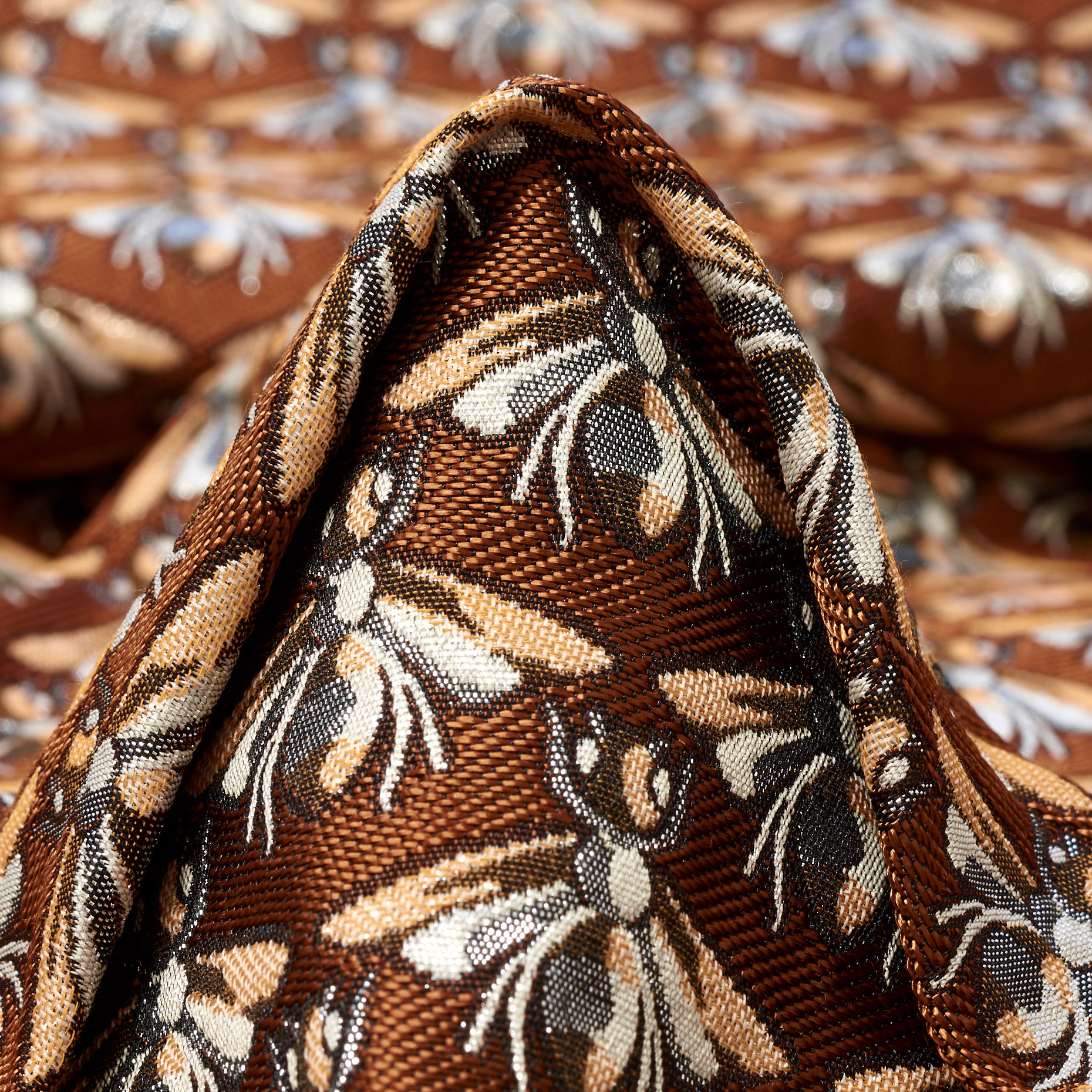 Jacquard, Baumwolle Mix, Metallic, Marsala&Mockingbird (P000002490)