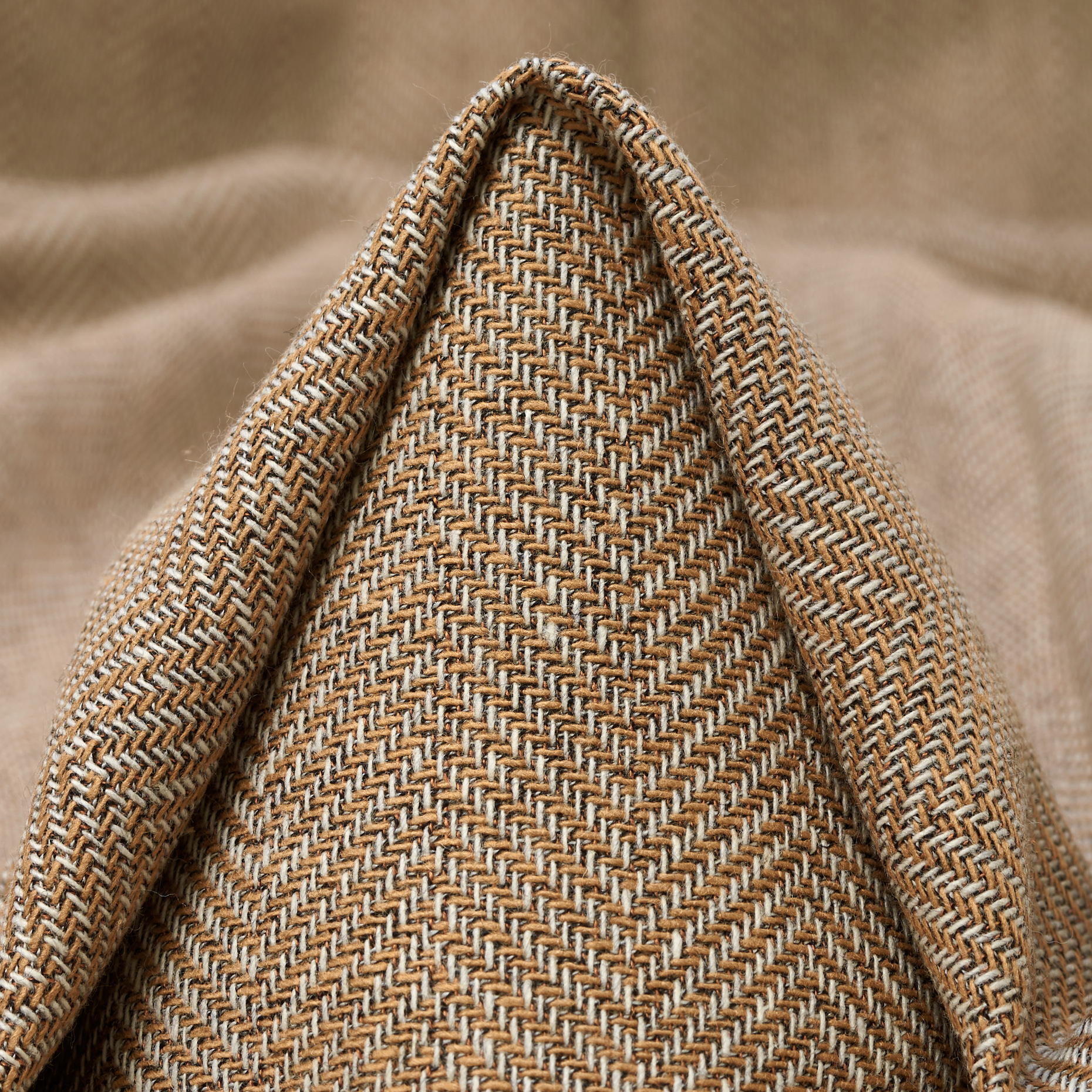 Chevron, Coton, Laine Vierge, Cornstalk (F000047040)