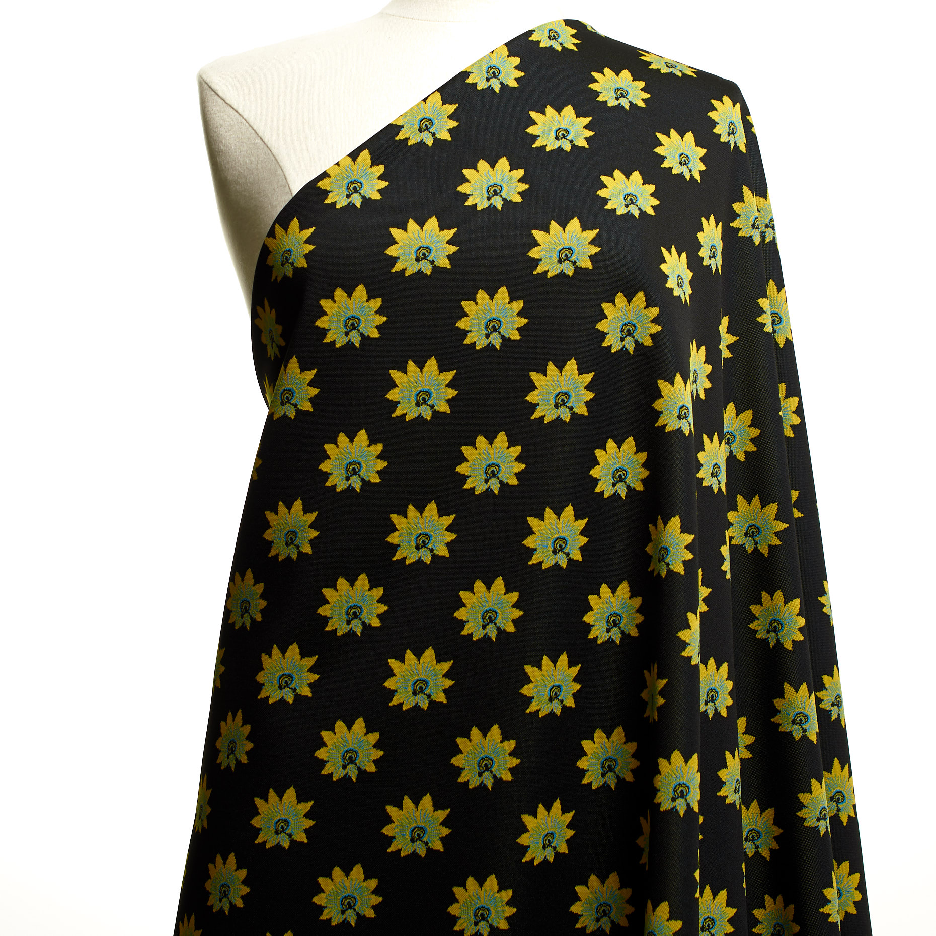 Jacquard, Elástico, Raven Black&Sunlight (F000036436) - Maniquí