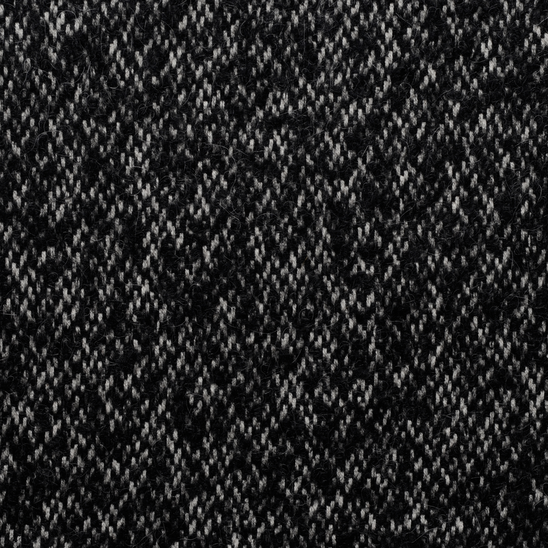 VIRGIN WOOL, ALPACA, BRUSHED, RAVEN BLACK&GHOST GRAY (F000023419) - Texture
