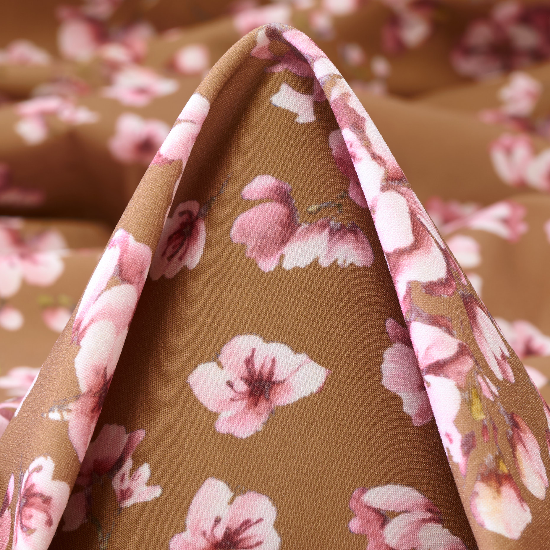 TECHNO JERSEY, FLORAL, HIGH ELASTICITY, PRALINE&CANDY PINK (F000041448)