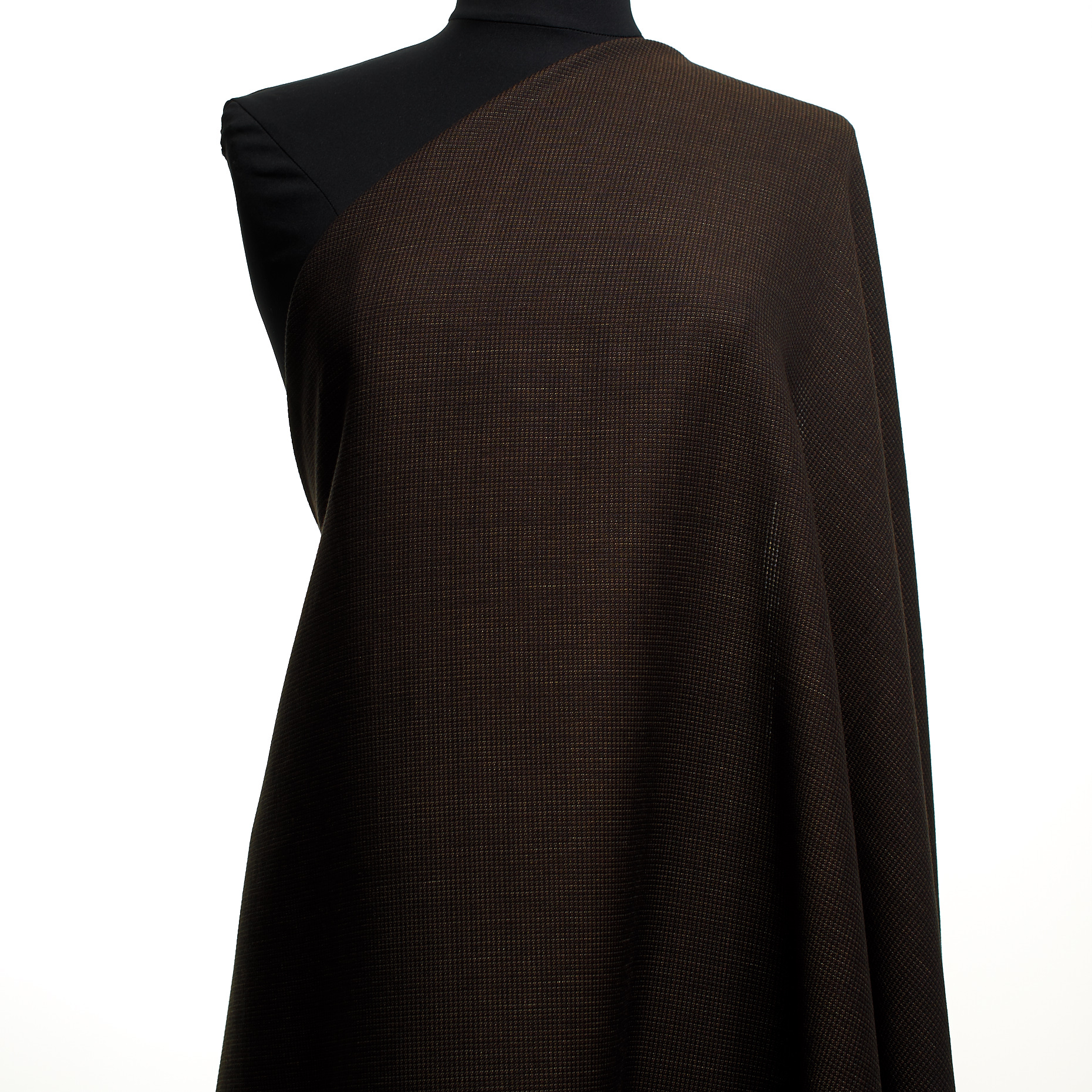 CRÊPE, WOOL LINEN, MELANGE, DARK CHOCOLATE (F000023999) - Mannequin