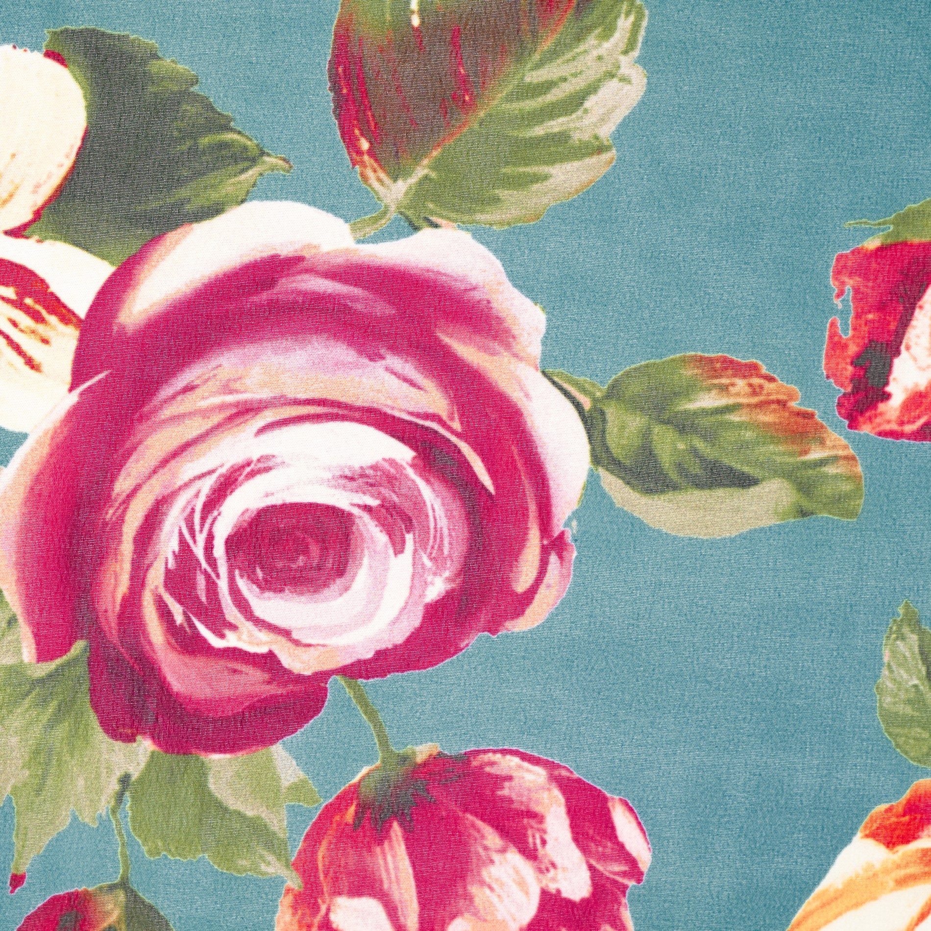 CHIFFON, COTTON BLEND, FLORAL, CABANA BLUE (F000031378) - Texture