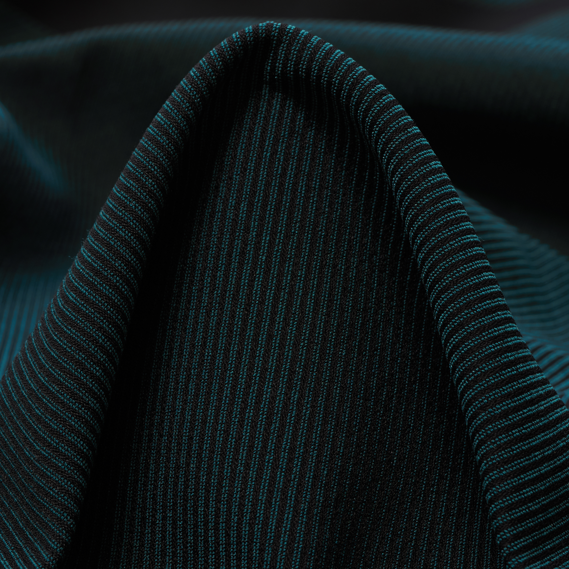 JERSEY, PUNTO MILANO, TURQUOISE&RAVEN BLACK (F000034532)