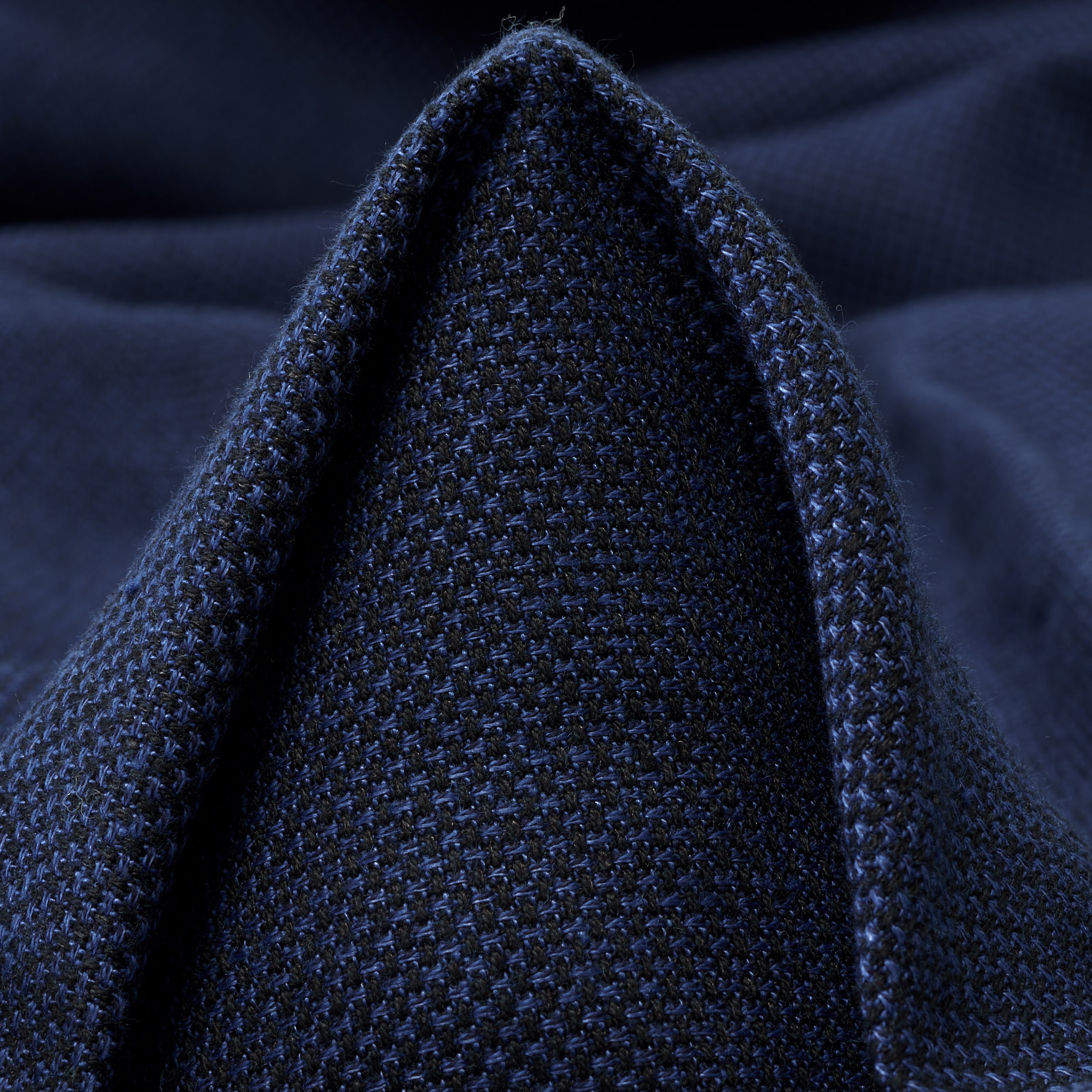 COTTON, LINEN, MICRO DESIGN, BLUE BLACK (F000037833)