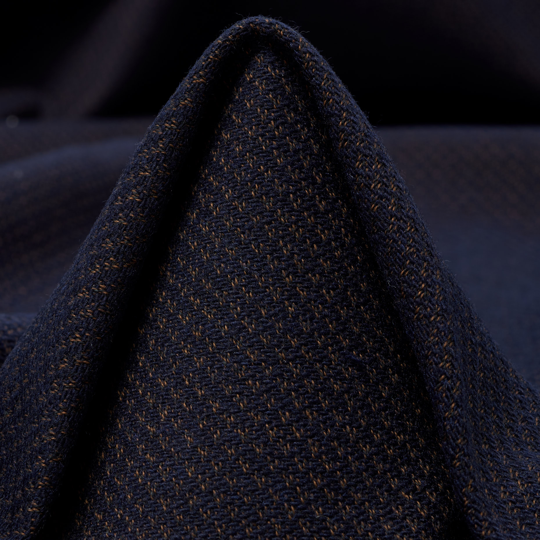 Jacquard, Lana Vergine, Micro Design, Medieval Blue&Tan (F000044992)