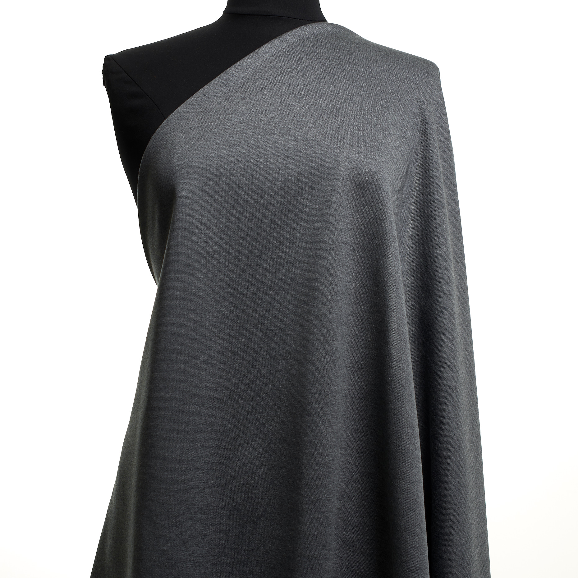 JERSEY, VIRGIN WOOL, MELANGE, STEEL GRAY (F000047903) - Mannequin