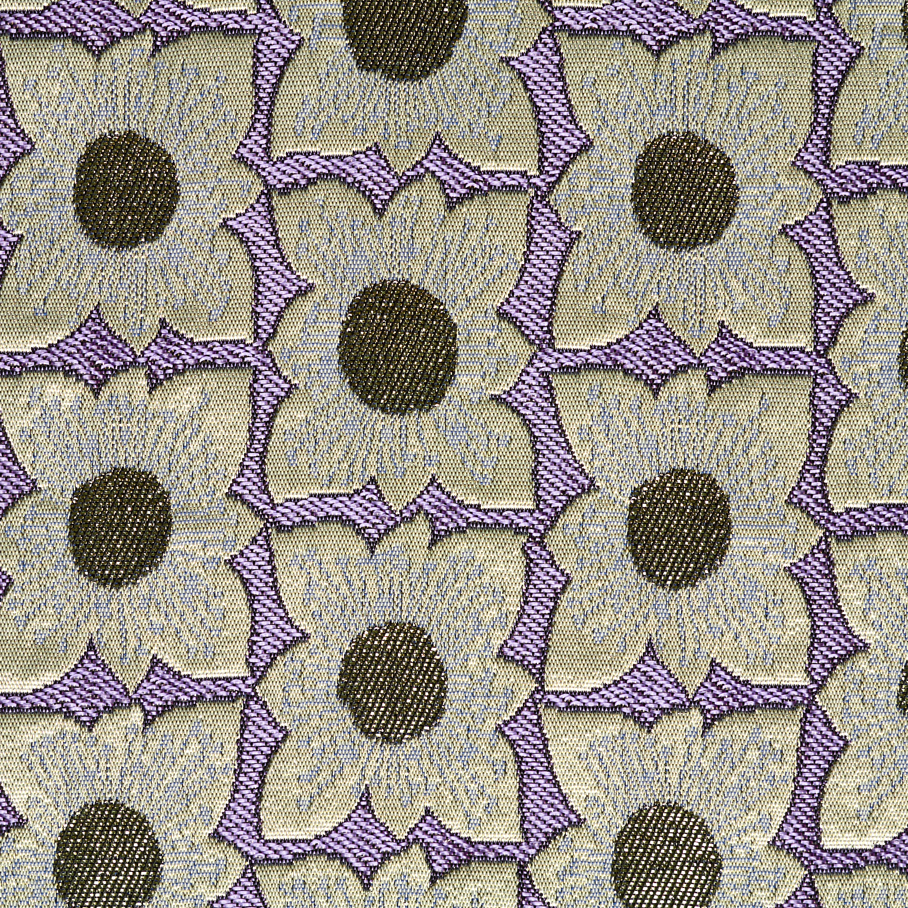 Żakard, Octan, Połysk, Purple Heart&Rich Gold (P000004650) - Tkana