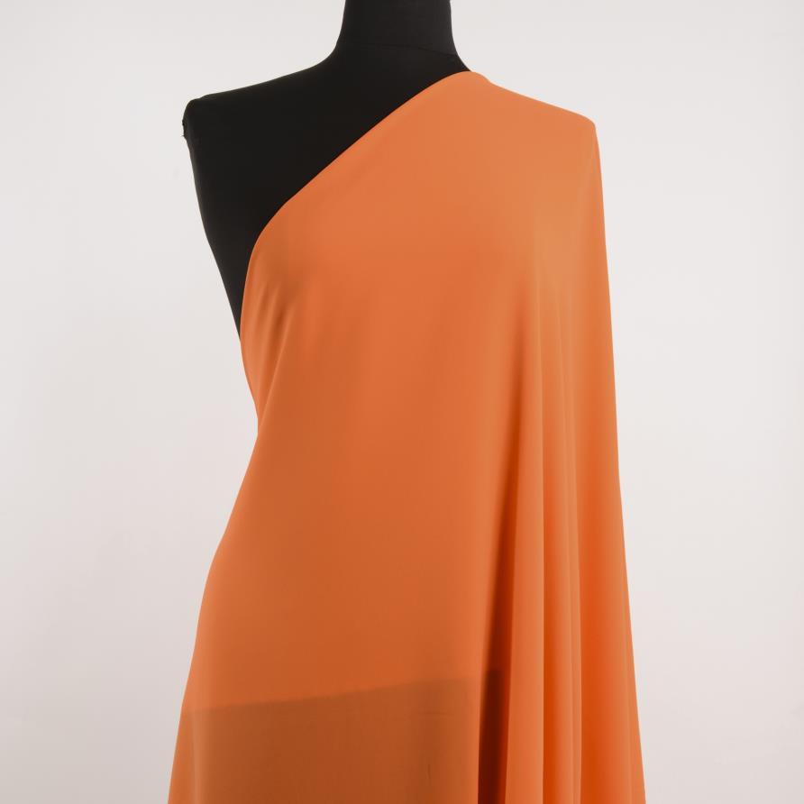 CRÊPE, CHIFFON, VIBRANT ORANGE (F000028398) - Mannequin