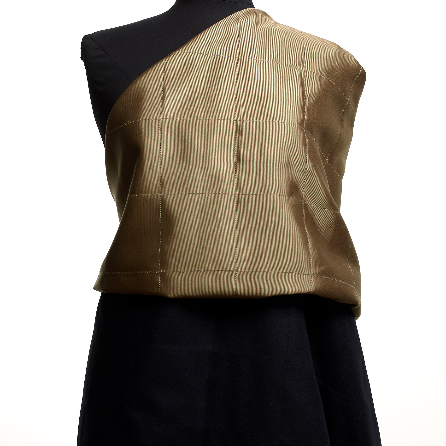 Double, Wełna, Pikowany, Midnight Blue&Taupe (T0000191) - Manekin