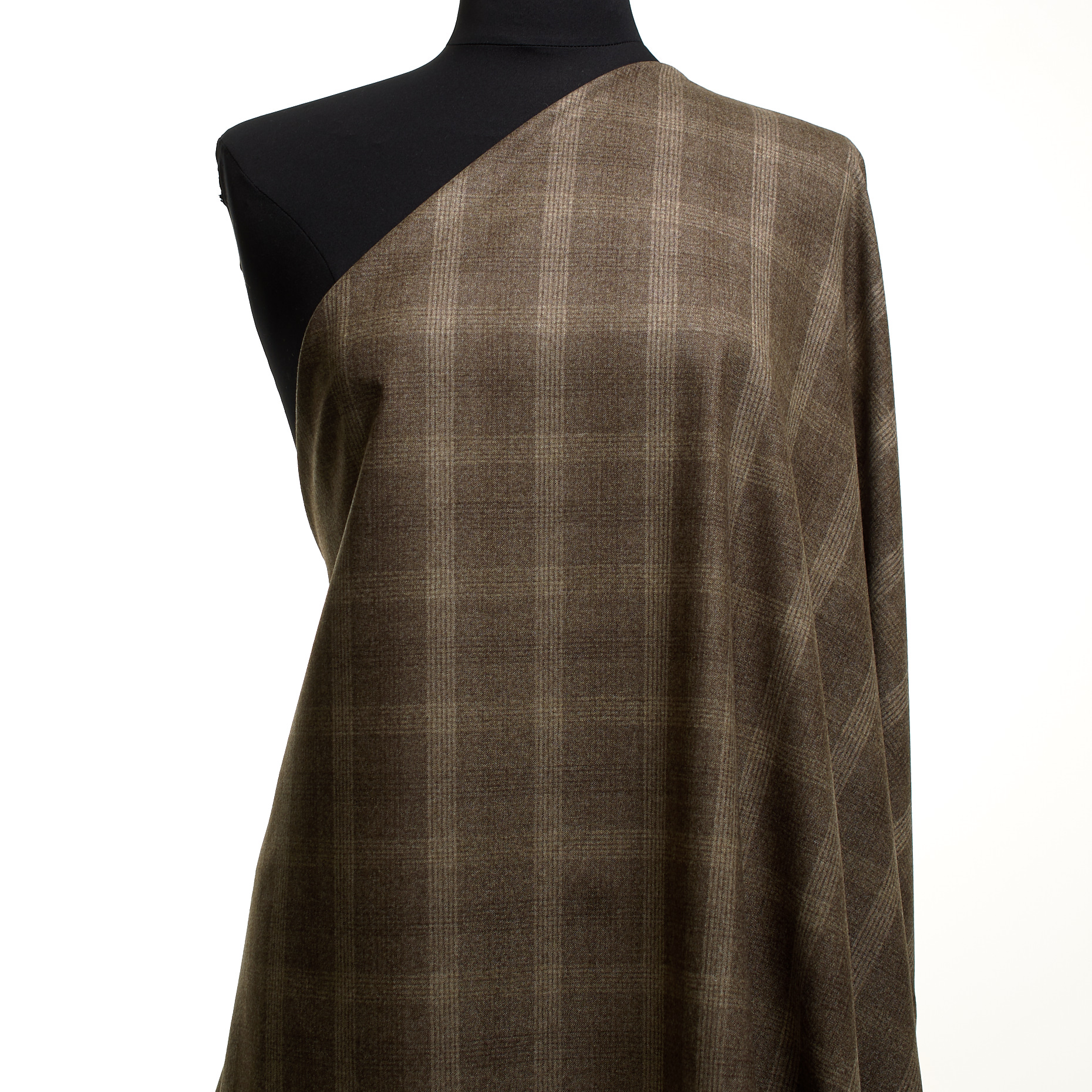FLANNEL, VIRGIN WOOL, CHECK, LEAFLESS TREE (F000047454) - Mannequin