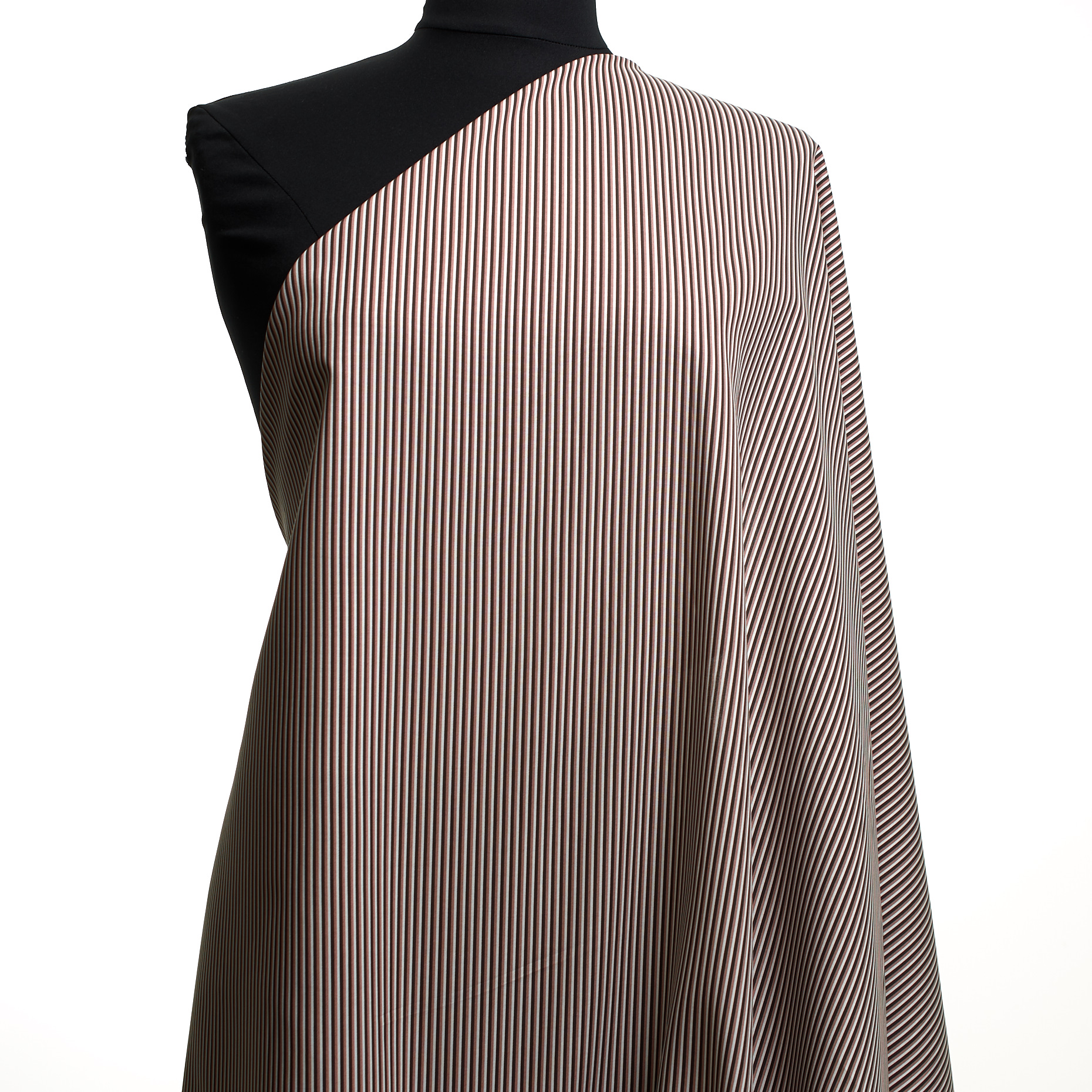POPLIN, COTTON, STRIPES, PRALINE&RAVEN BLACK (F000009615) - Mannequin