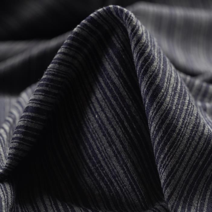 JERSEY, JACQUARD, STRIPES, MIDNIGHT BLUE&ANTHRACITE