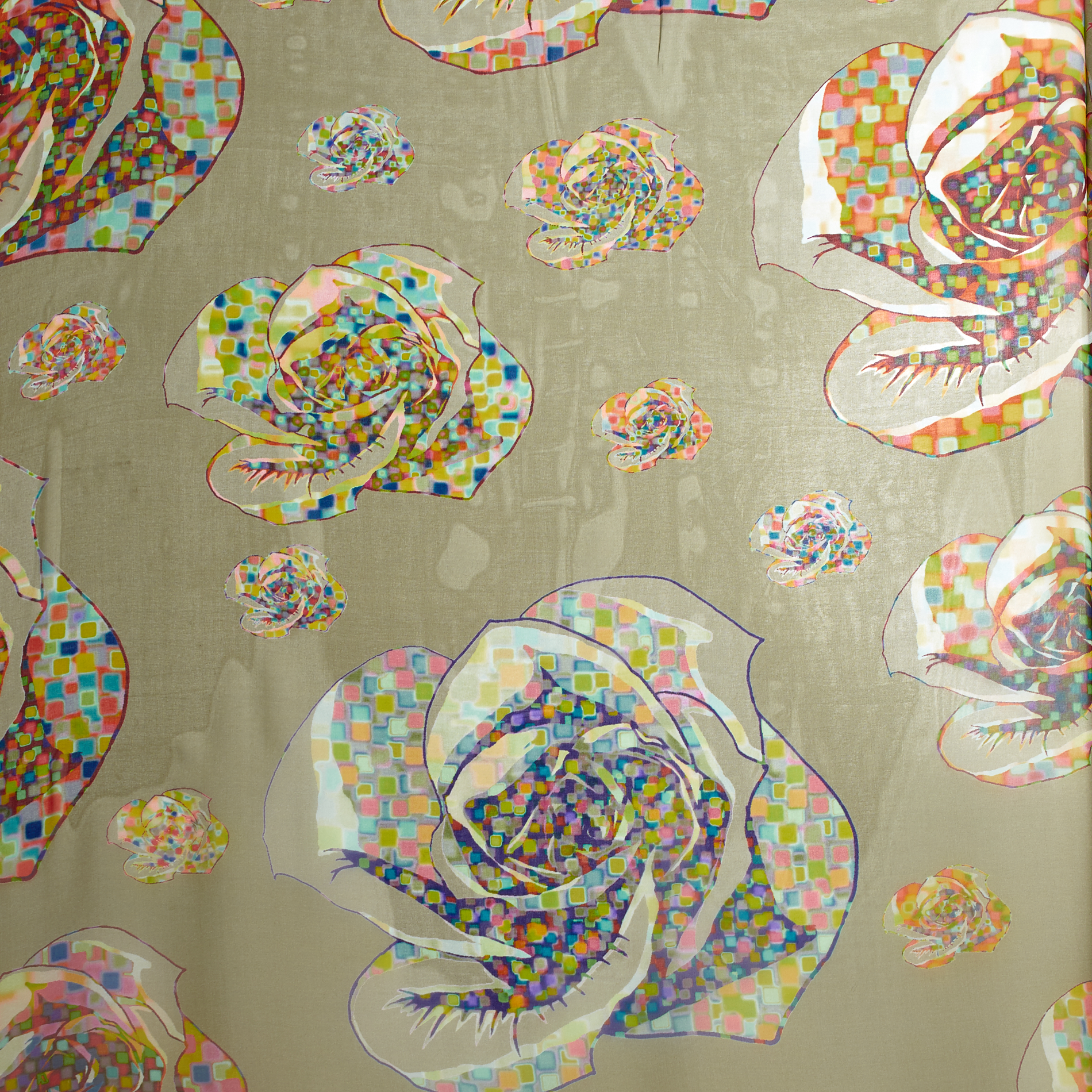 SILK, CHIFFON, FLORAL, MULTICOLOR (F000031792) - Mannequin