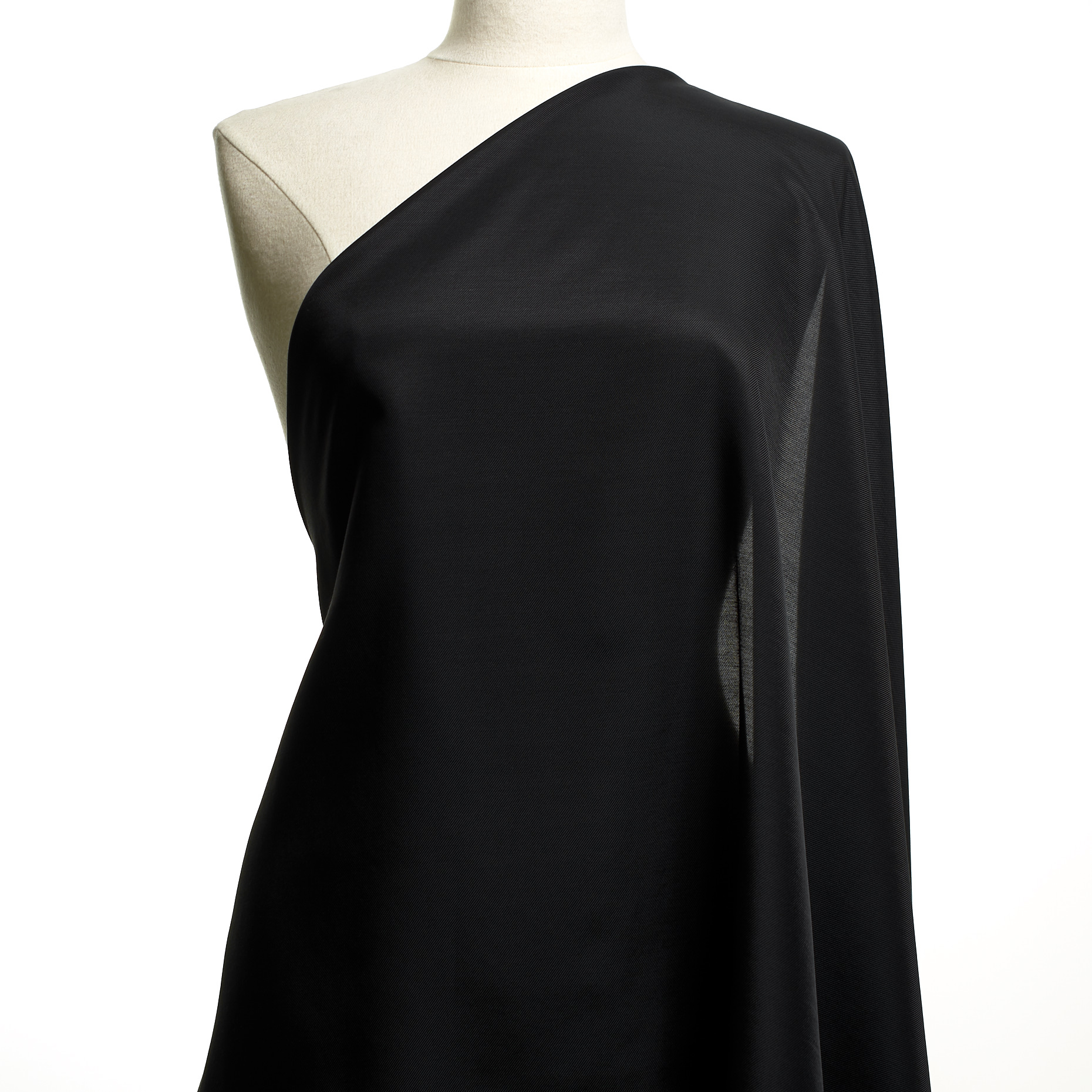 TWILL, VISCOSE, COTTON, JET BLACK (T0000672) - Mannequin