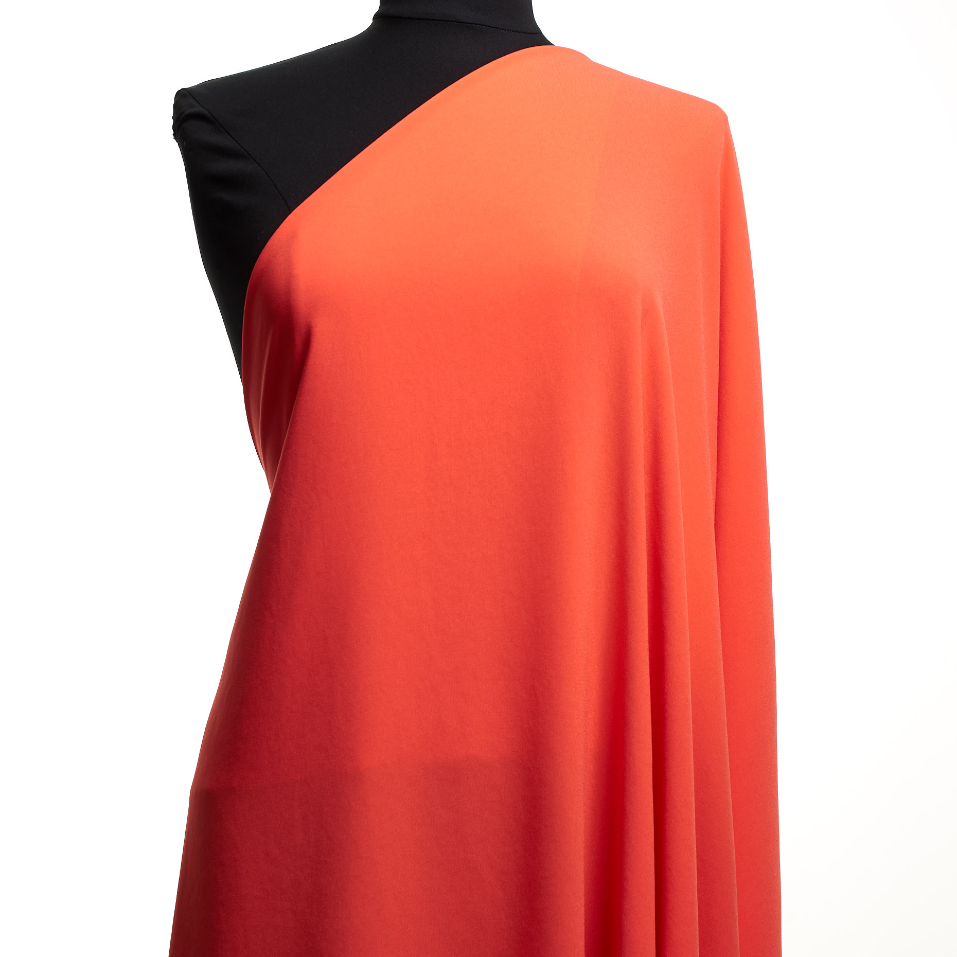 CRÊPE, SATIN, TRIACETATE, MANDARIN RED (F000046952) - Mannequin