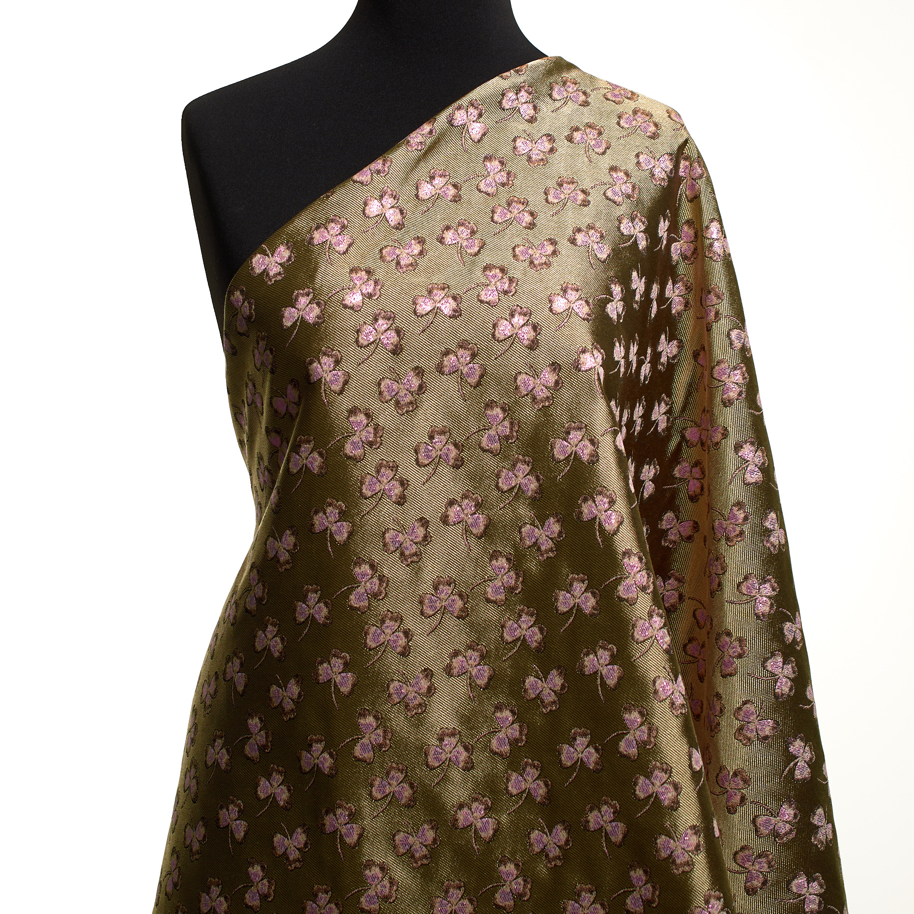 JACQUARD, ACETATE, SHIMMERING, TAN&AZALEA PINK (P000004660) - Mannequin