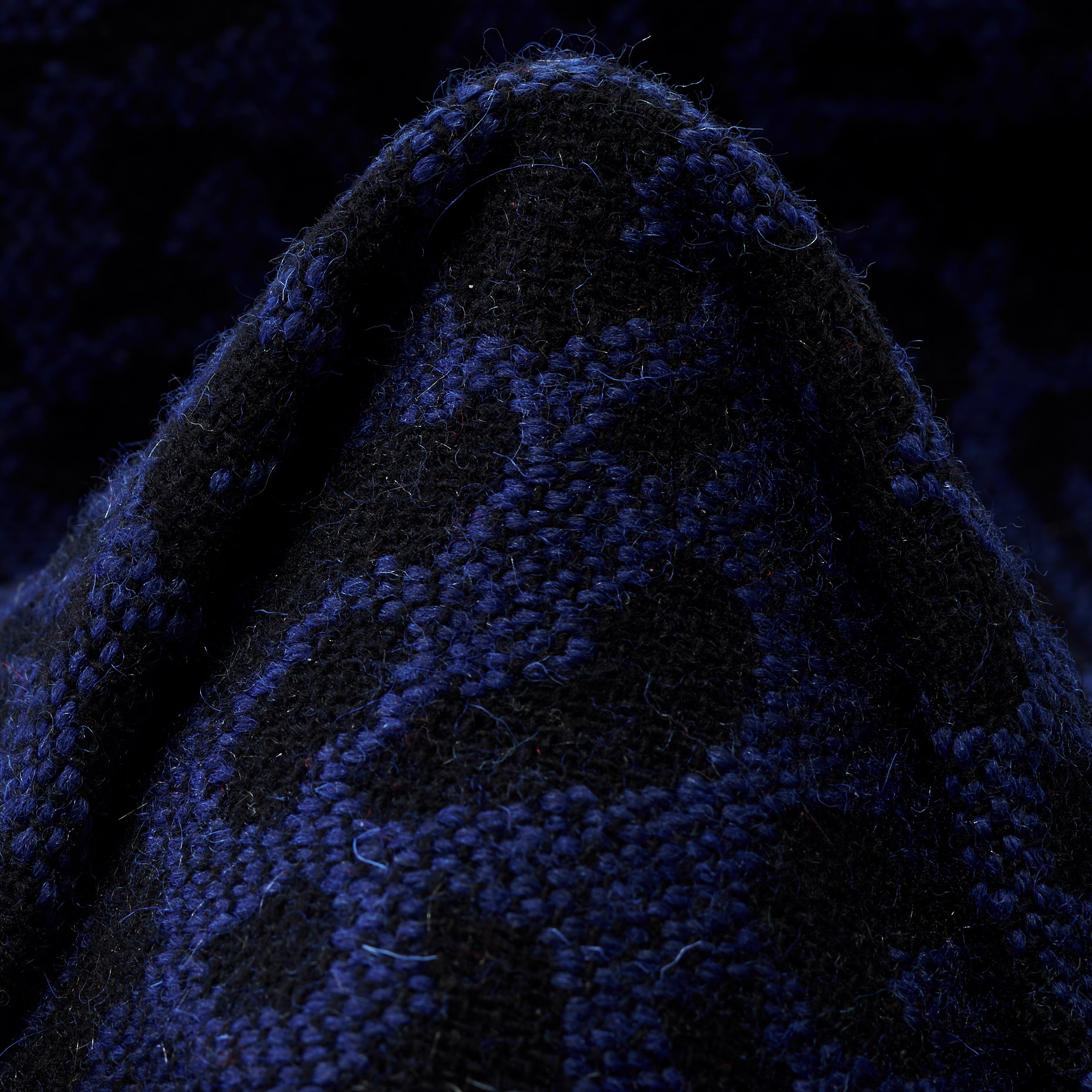 JACQUARD, WOOL, BLUE INDIGO (F000034162)