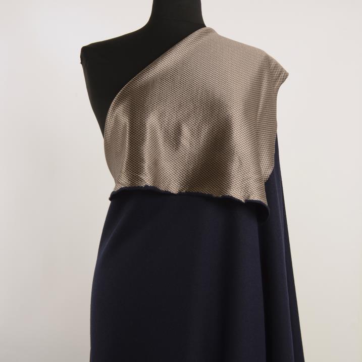 DOUBLE, JERSEY, WOOL CASHMERE, DARK BLUE (F000030971) - Mannequin
