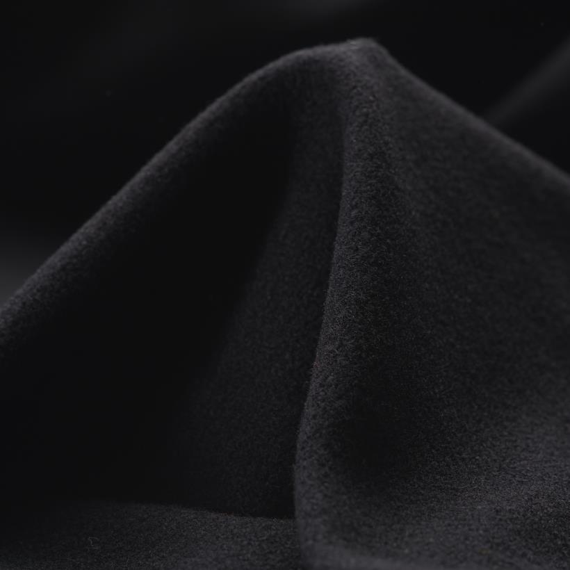 BOUCLÉ, VIRGIN WOOL, ELASTIC, RAVEN BLACK (F000027991)