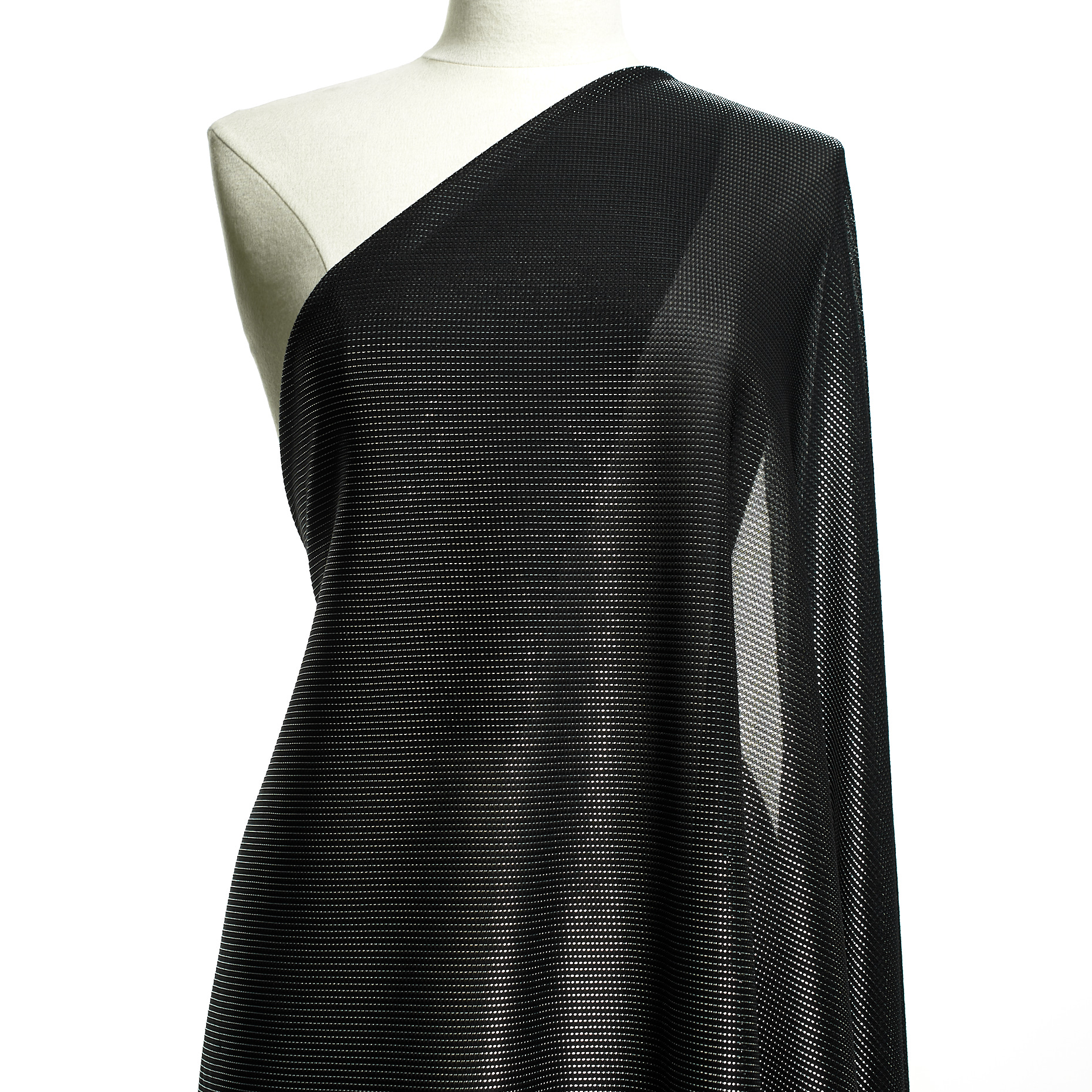 JERSEY, METALLIC, SILVER&RAVEN BLACK (F000045511) - Mannequin