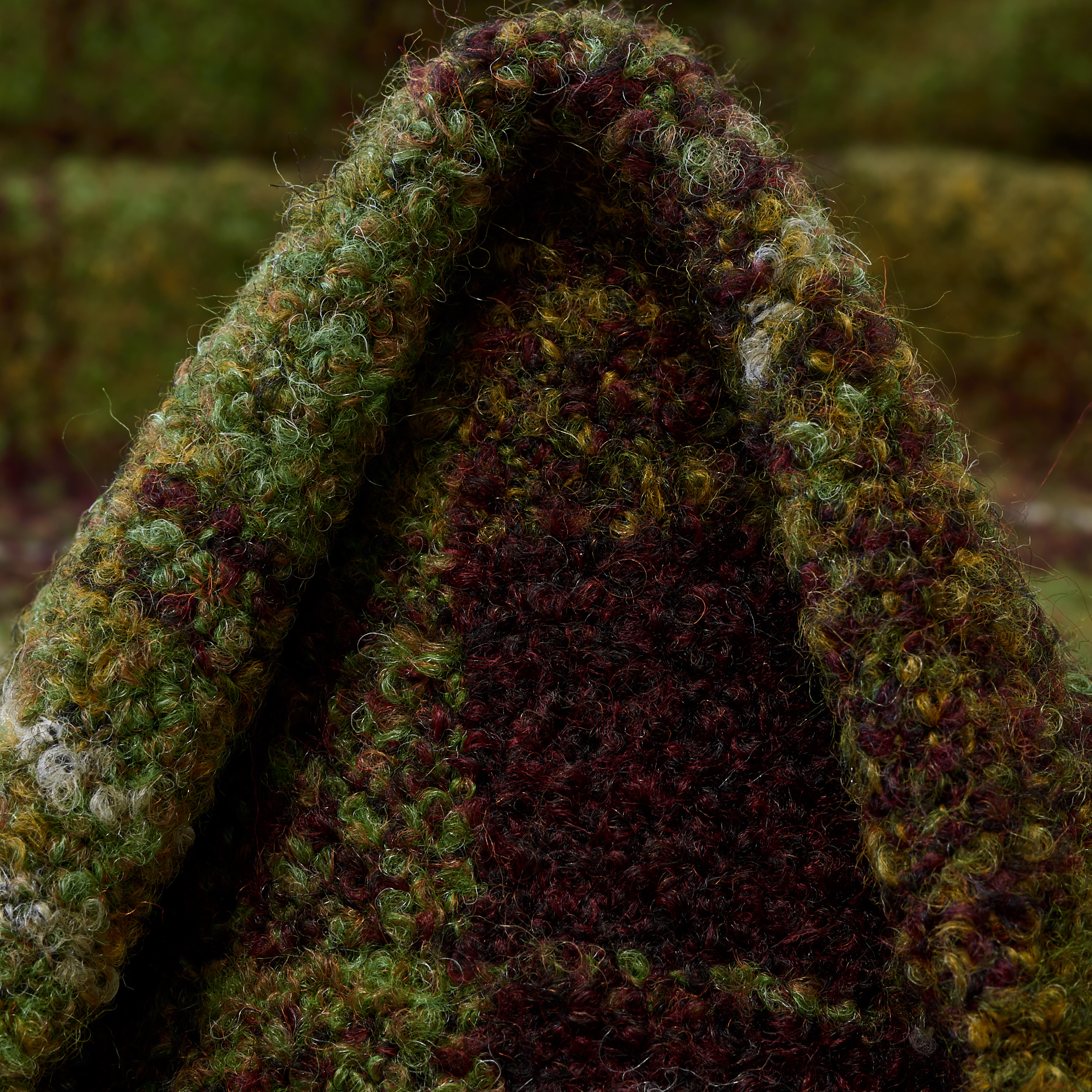 BOUCLÉ, WOOL BLEND, CHECK, SAGE&COCOA BROWN (F000047545)