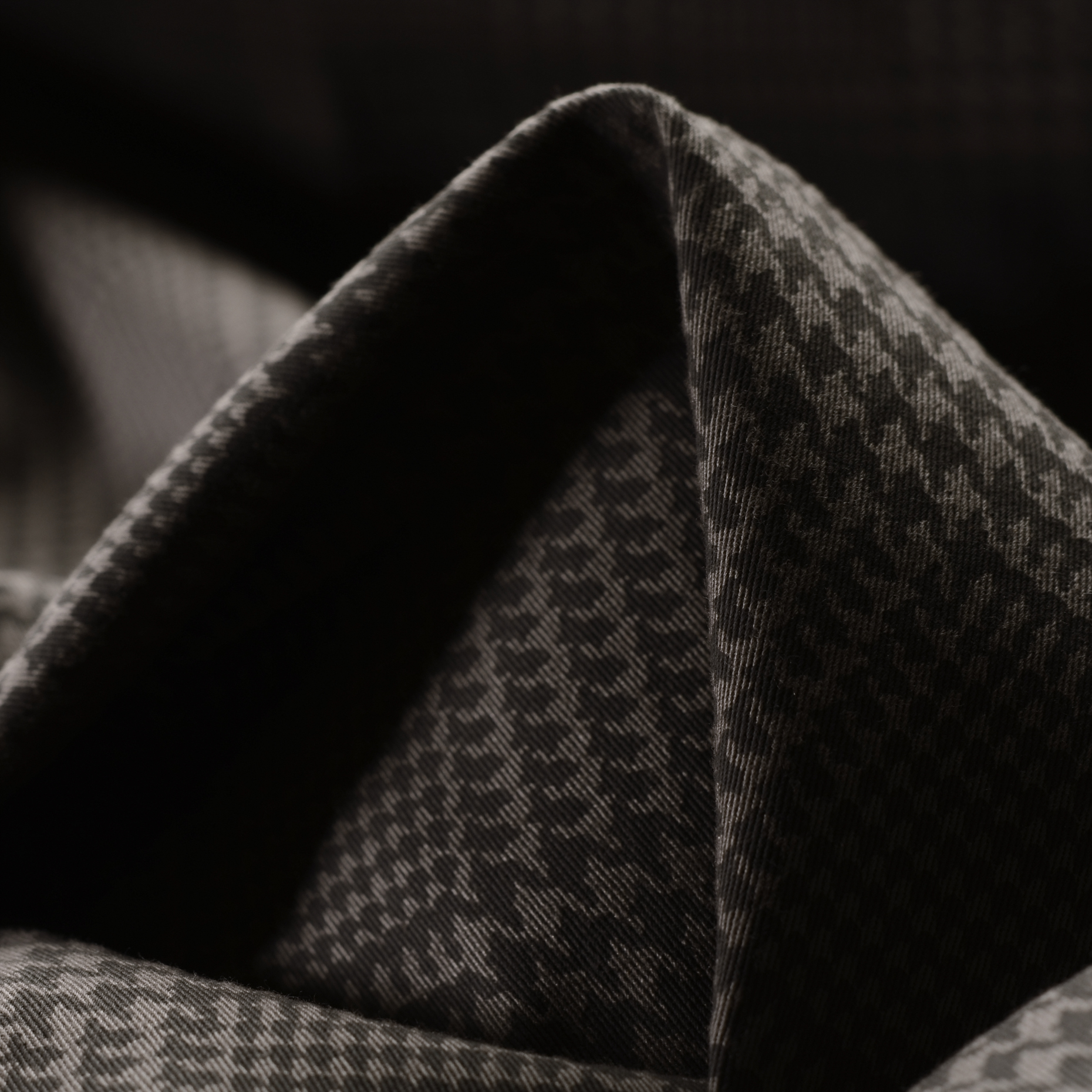 GABARDINE, COTTON ELASTIC, GLENCHECK, DARK TAUPE (F000019217)