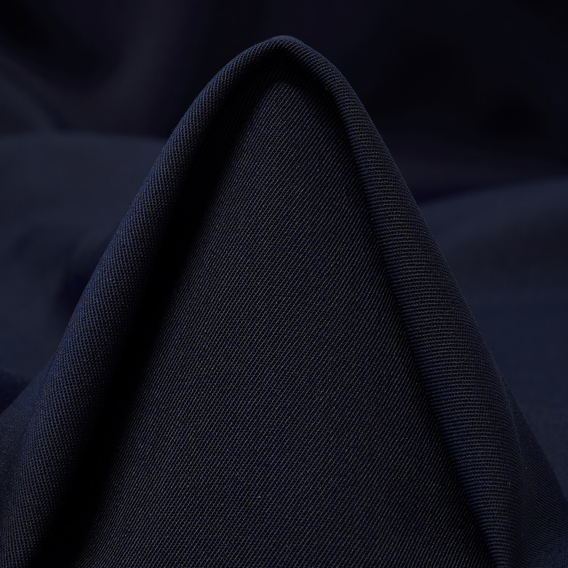 TWILL, WOOL BLEND, ELASTIC, BLACK IRIS (F000044827)