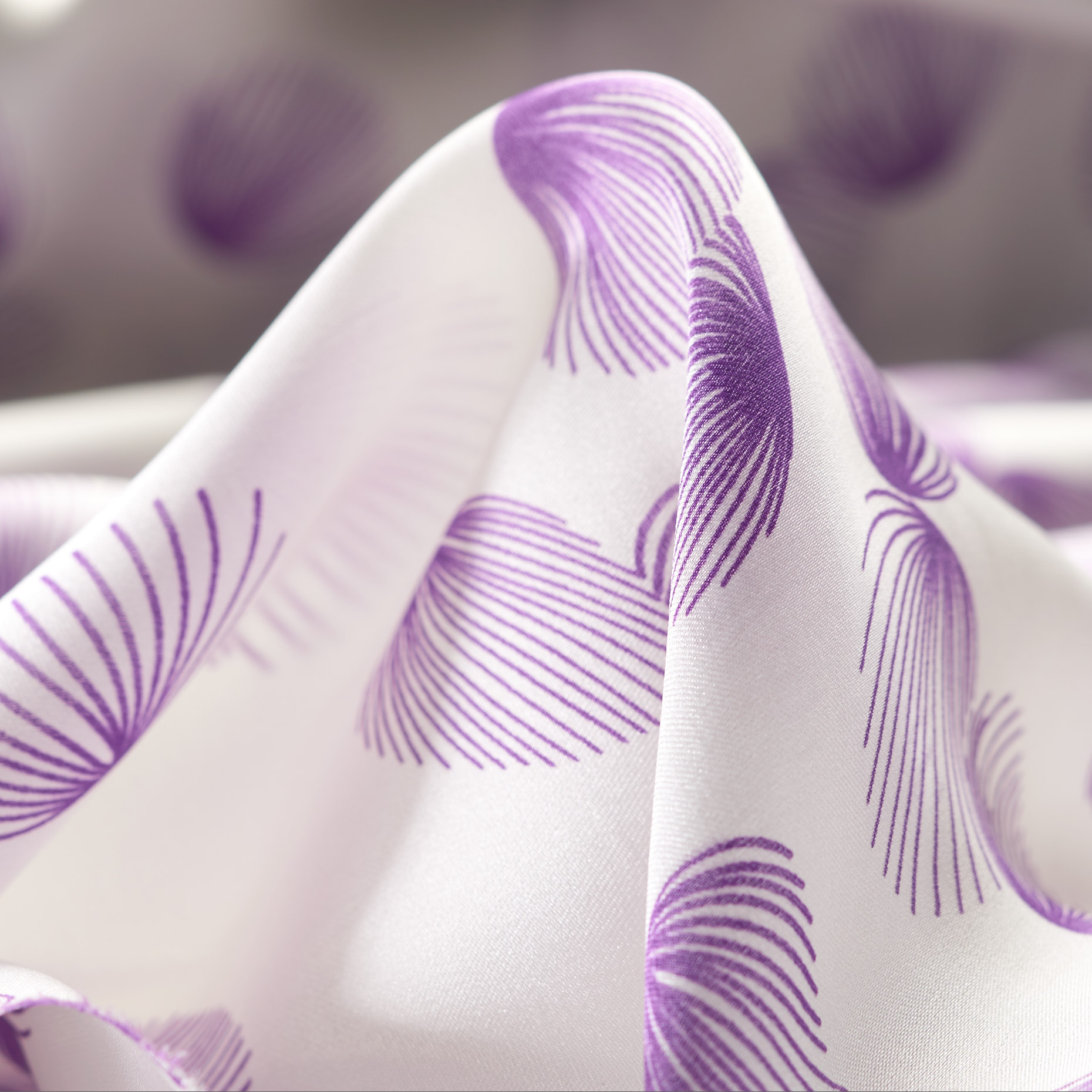 Seide, Satin, Floral, Royal Lilac (F000026739)