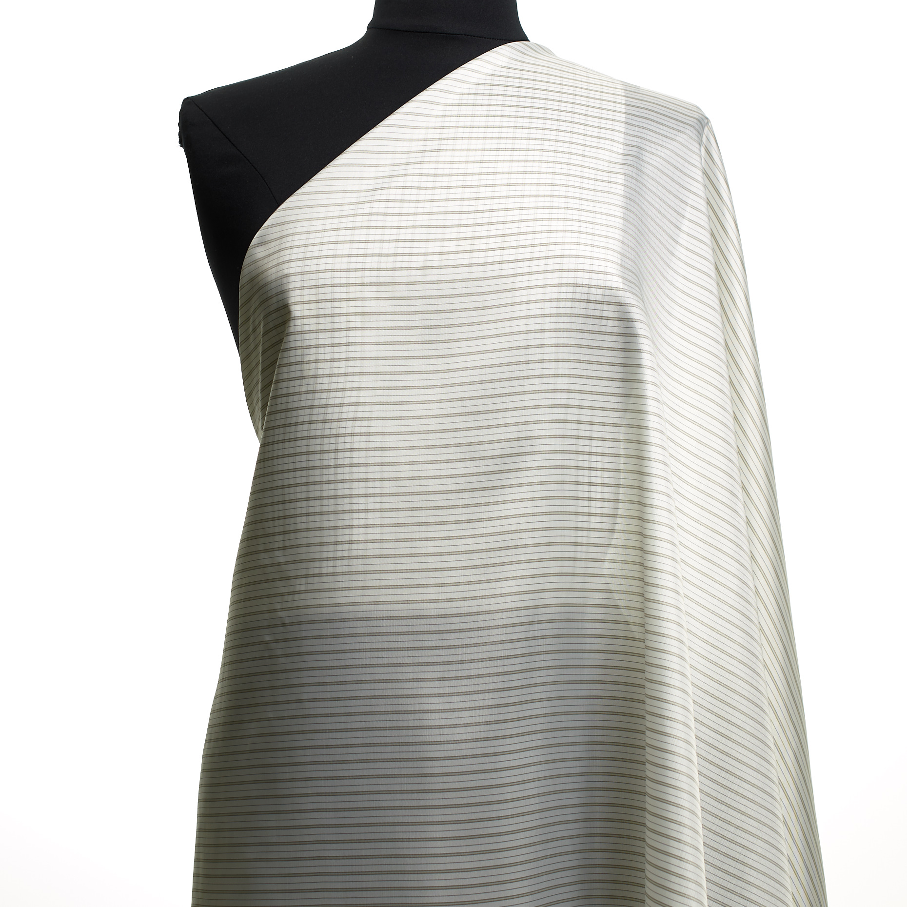 Cupro, Fodera, Rigato, Brilliant White (F000024936) - Manichino