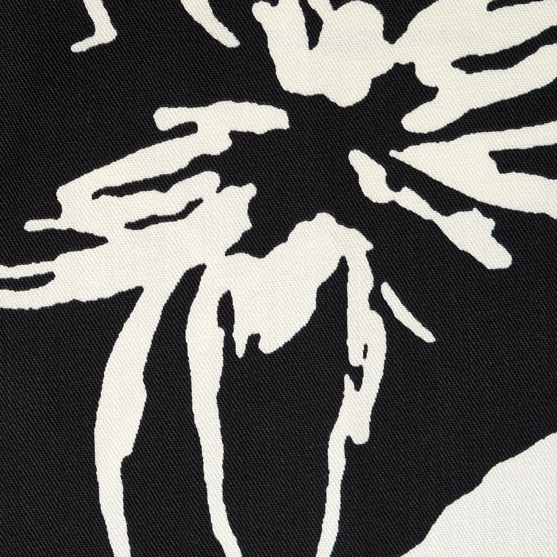 TWILL, COTTON, FLORAL, BLACK BEAUTY&SNOW WHITE (F000049405) - Texture