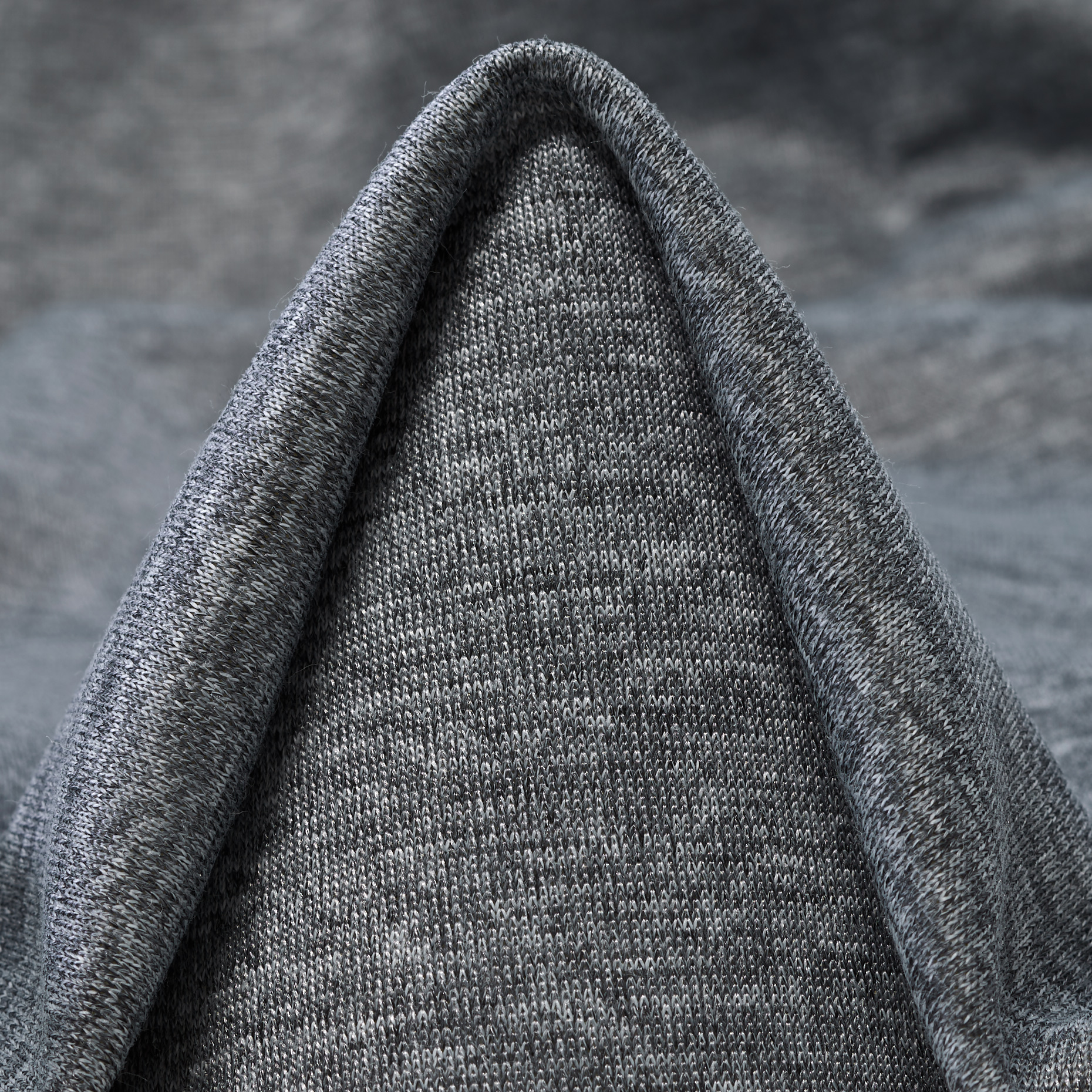 FRENCH TERRY, COTTON BLEND, MELANGE, TITANIUM (F000047045)