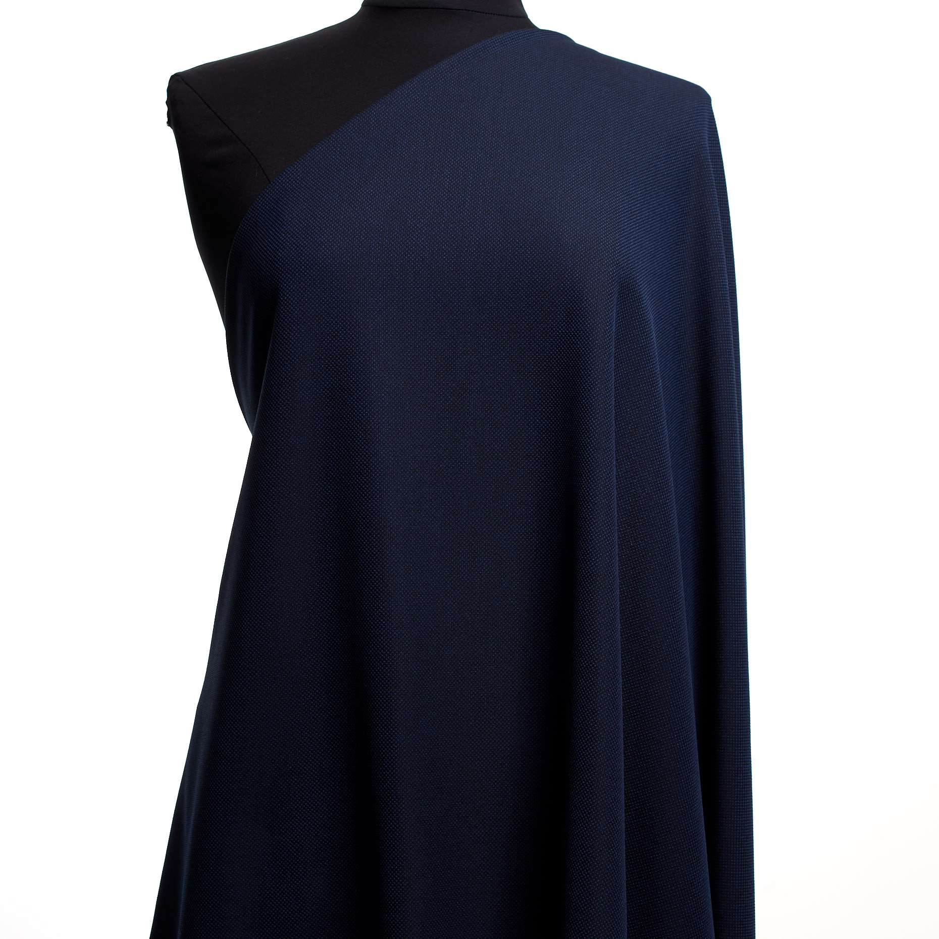 Трикотаж, Пике, Вискоза, Blue Depths (F000043789) - Манекен