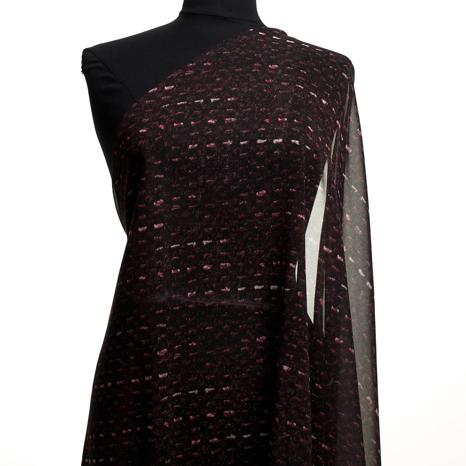 Chiffon, Baumwolle, Seide, Coffee Bean&Shell Pink (F000048173) - Schaufensterpuppe