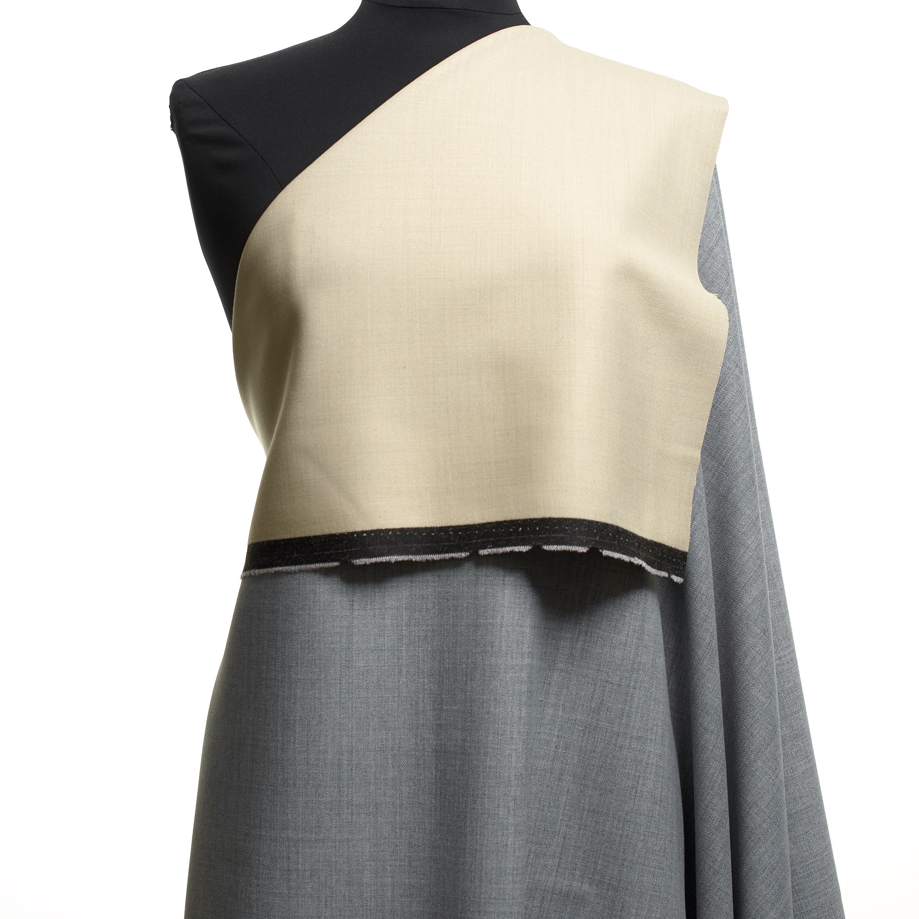 Double, Mieszanka wełny, Melange, Silver (F000039180) - Manekin