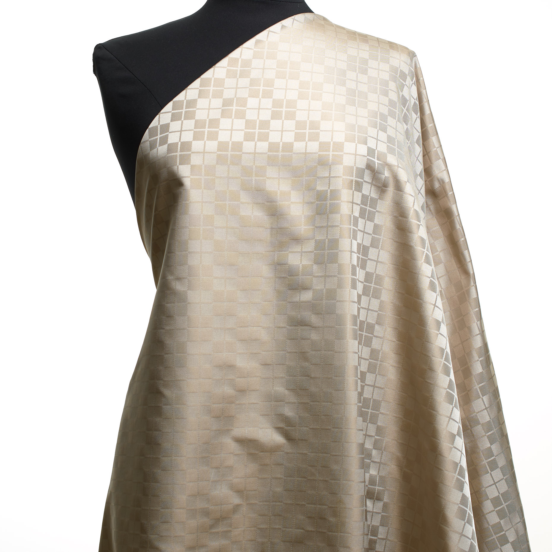 Jedwab, Żakard, Ramy, Taupe (F000008713) - Manekin