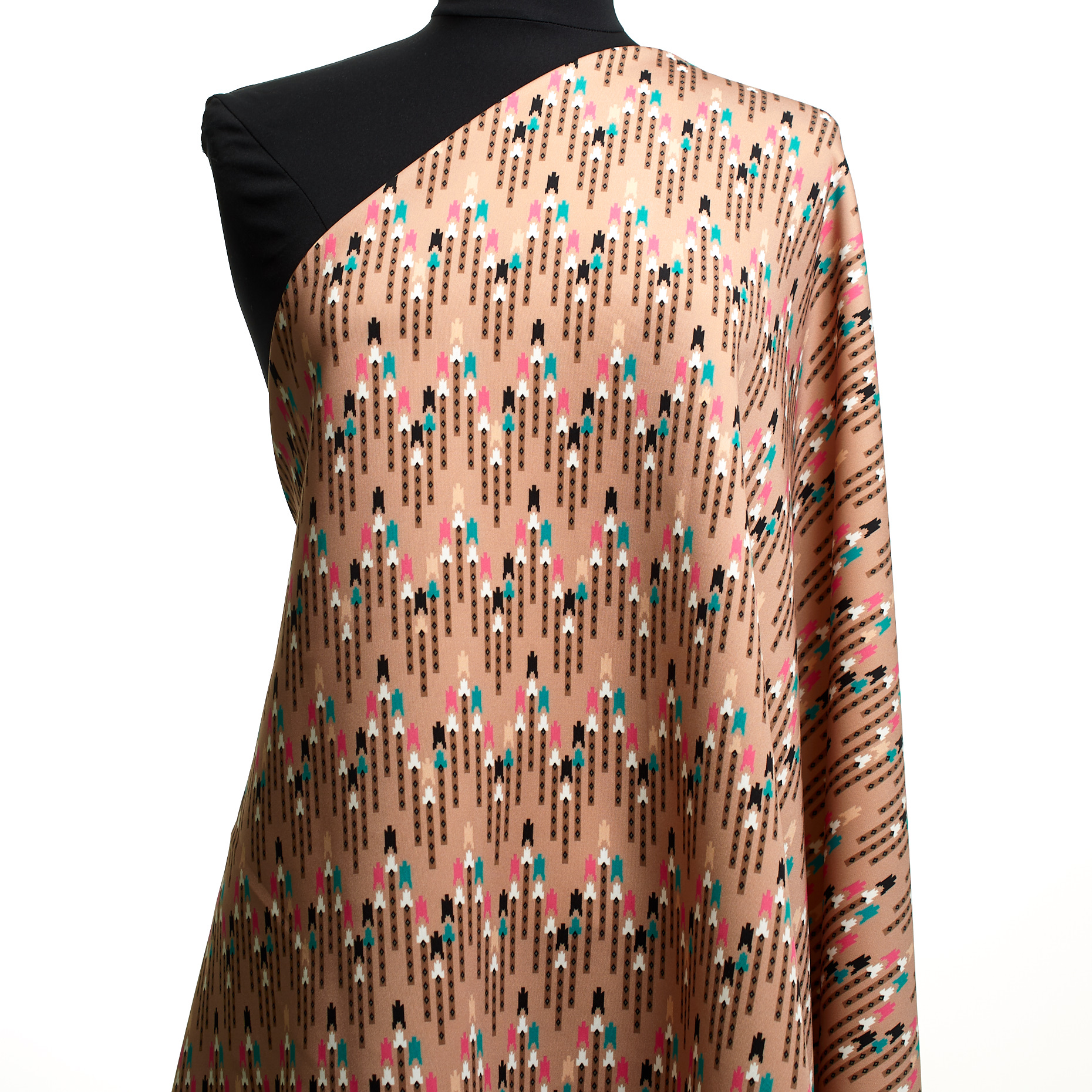 Techno Jersey, Estampado, Alta Elasticidad, Azalea Pink&Nougat (F000047137) - Maniquí