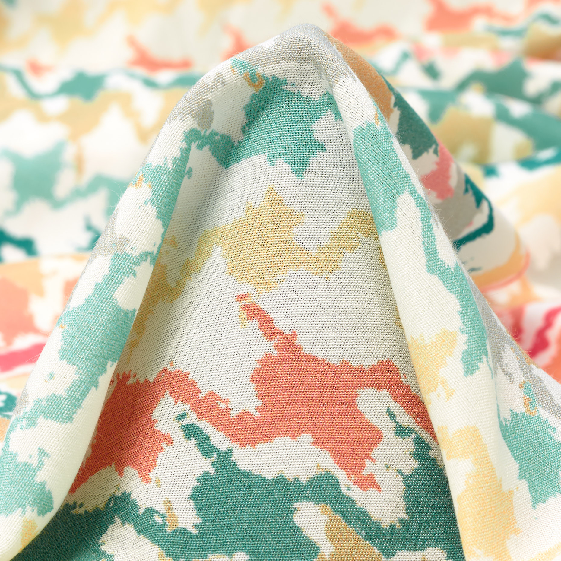 CRÊPE, VISCOSE, PRINTED, LUCENT WHITE&OPAL (F000038035)