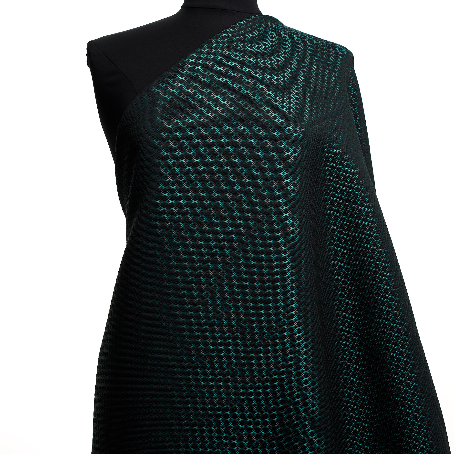 JACQUARD, JET BLACK&DEEP TEAL (F000014331) - Mannequin