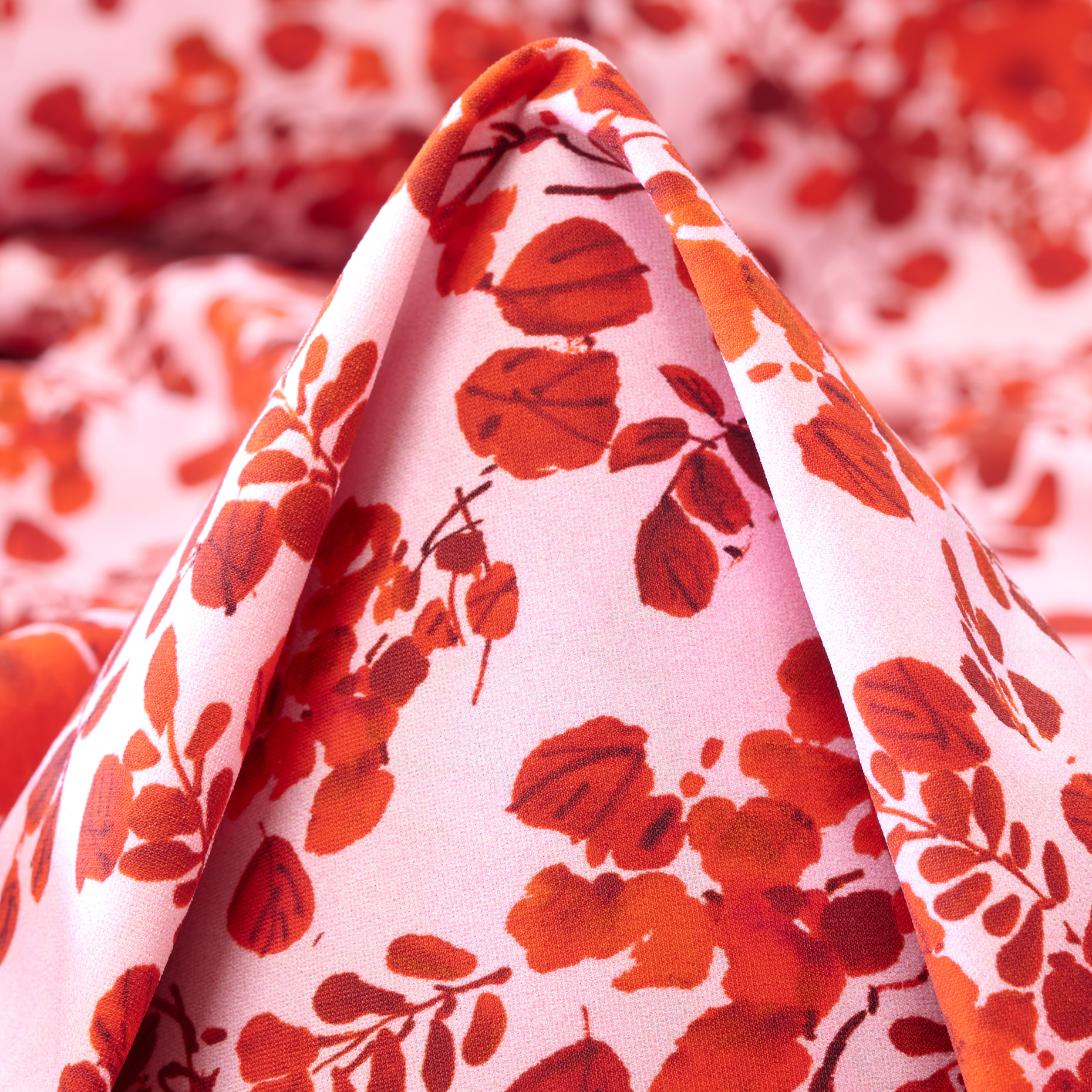 Techno Jersey, Stampato, Alta Elasticità, Light Lilac&Red Alert (F000041519)