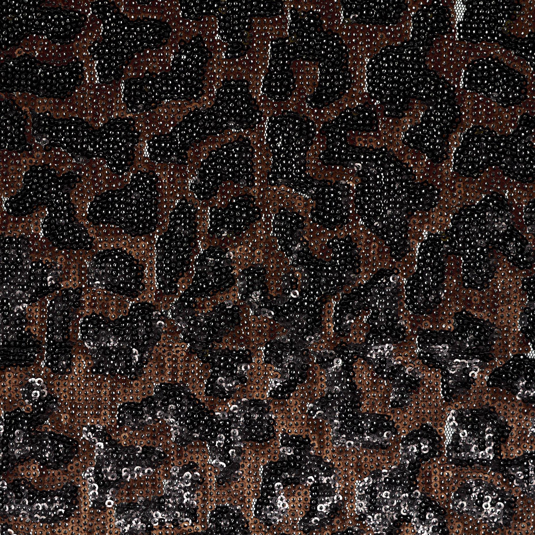 Tulle, Paillettes, Copper (F000035119) - Tissage