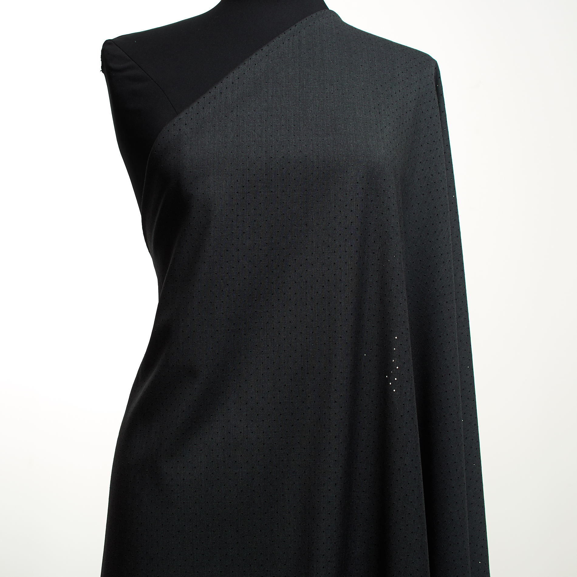 COOL WOOL, PERFORATED, MELANGE, IRON GATE (T0000138) - Mannequin
