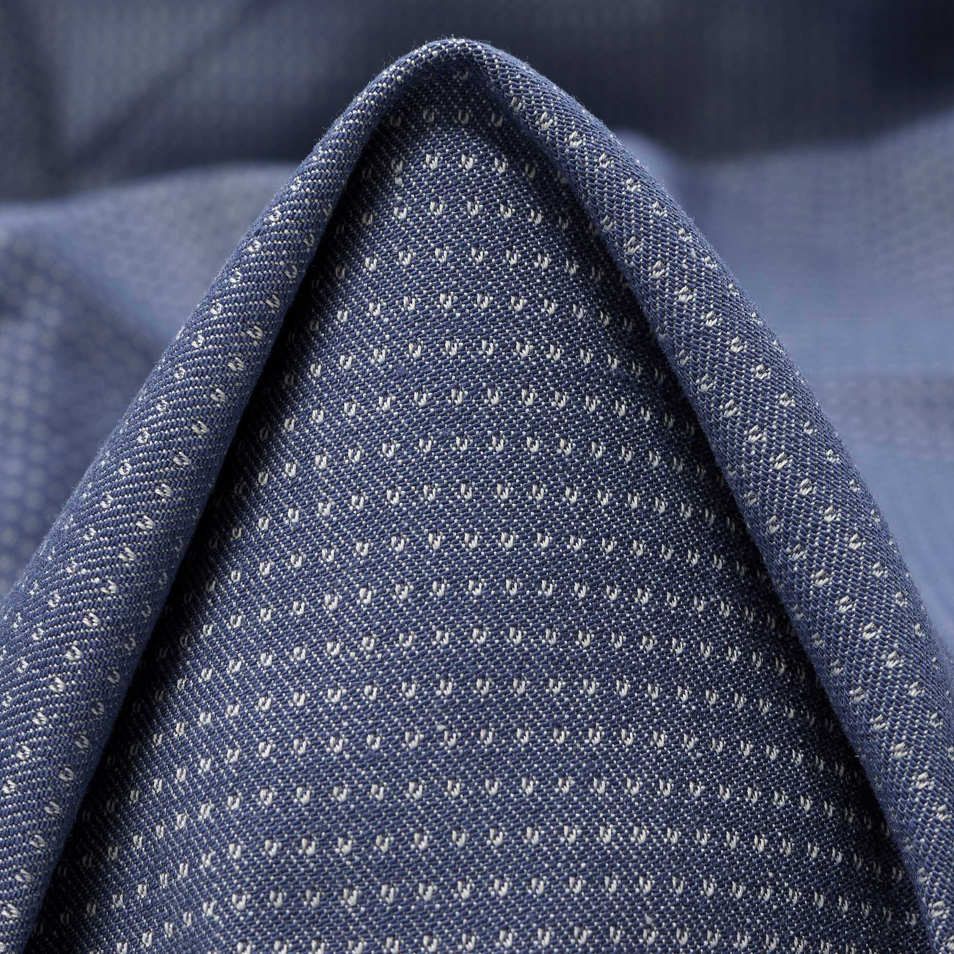 COTTON, LINEN BLEND, MICRO DESIGN, CHINA BLUE (F000045049)