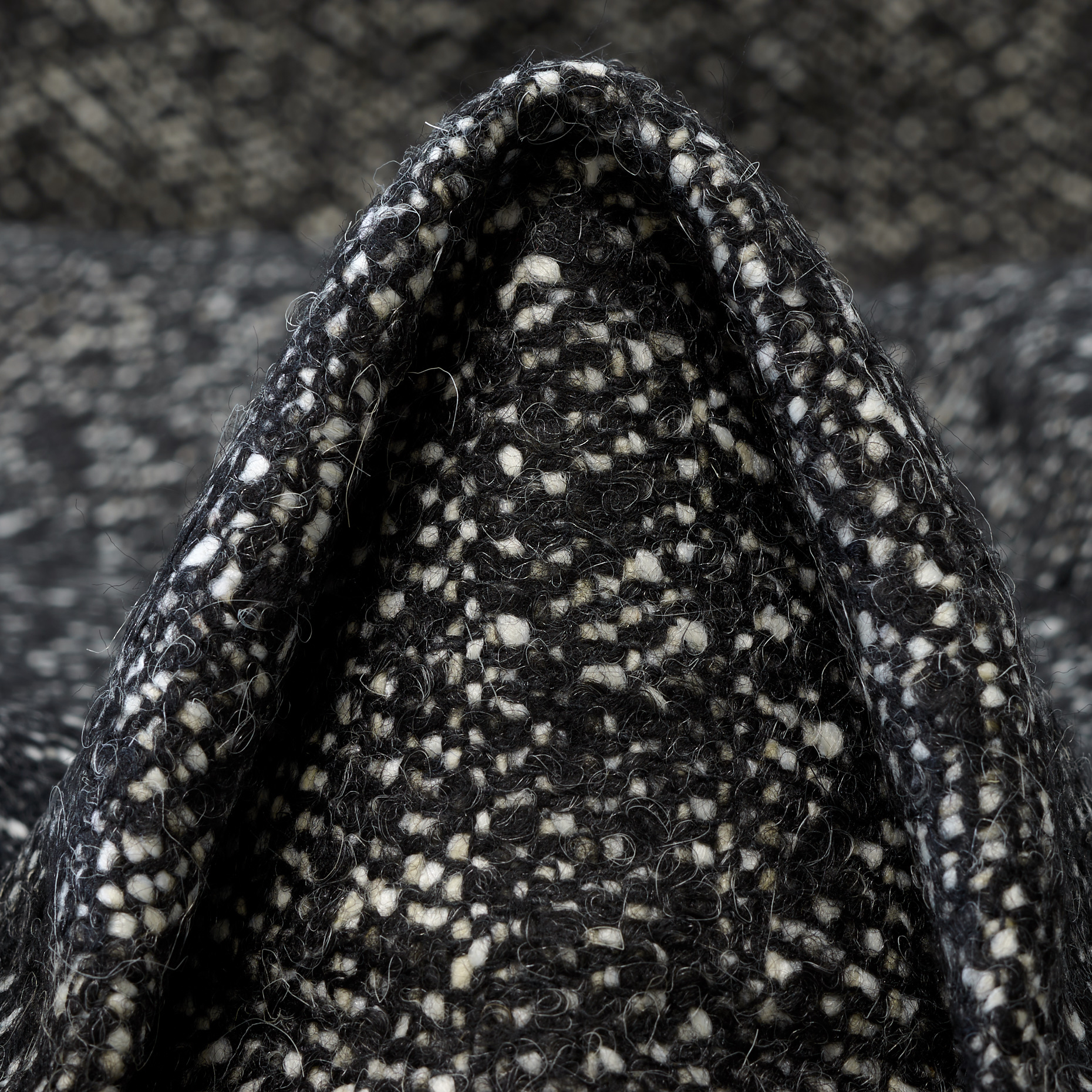 Streichgarn Wolle, Melange, Antique White&Raven Black (F000040084)