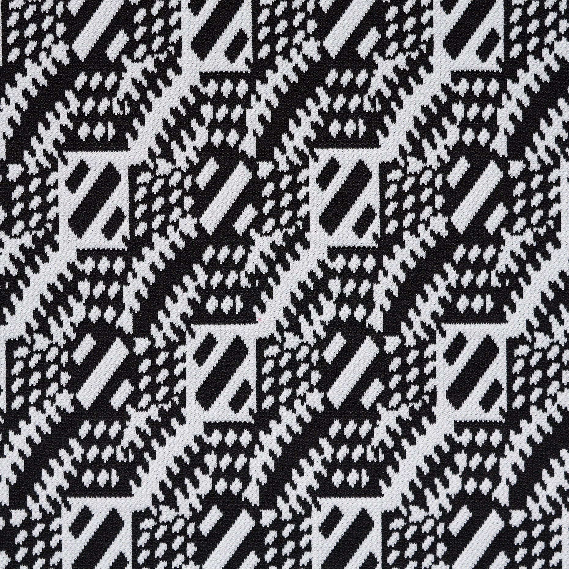 JACQUARD, JERSEY, ELASTIC, RAVEN BLACK&BRILLIANT WHITE (F000043935) - Texture