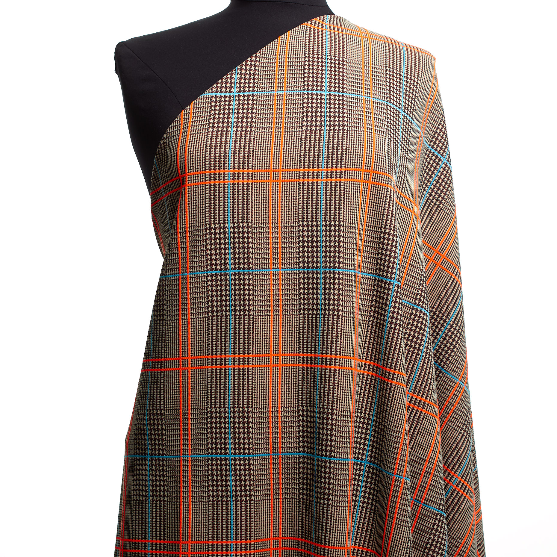 JERSEY, JACQUARD, ELASTIC, COGNAC&MANDARIN ORANGE (F000041585) - Mannequin